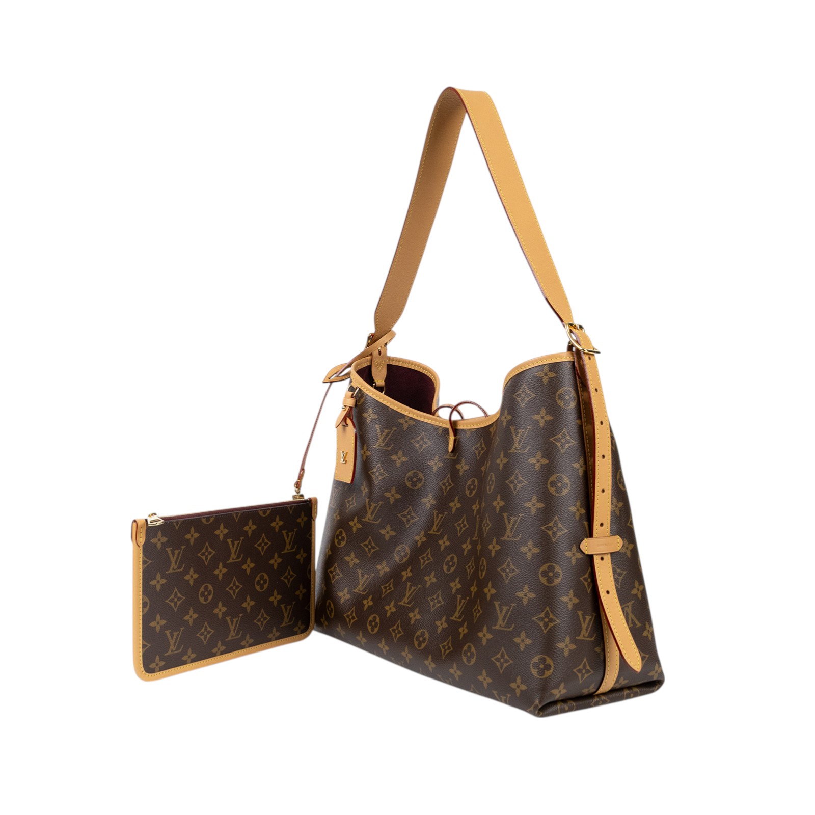 路易威登 LOUIS VUITTON CarryAll MM 原花 肩背包 M46197 晶片款 原花CARRYALL MM 原廠盒子/防塵袋/官網明細/內袋