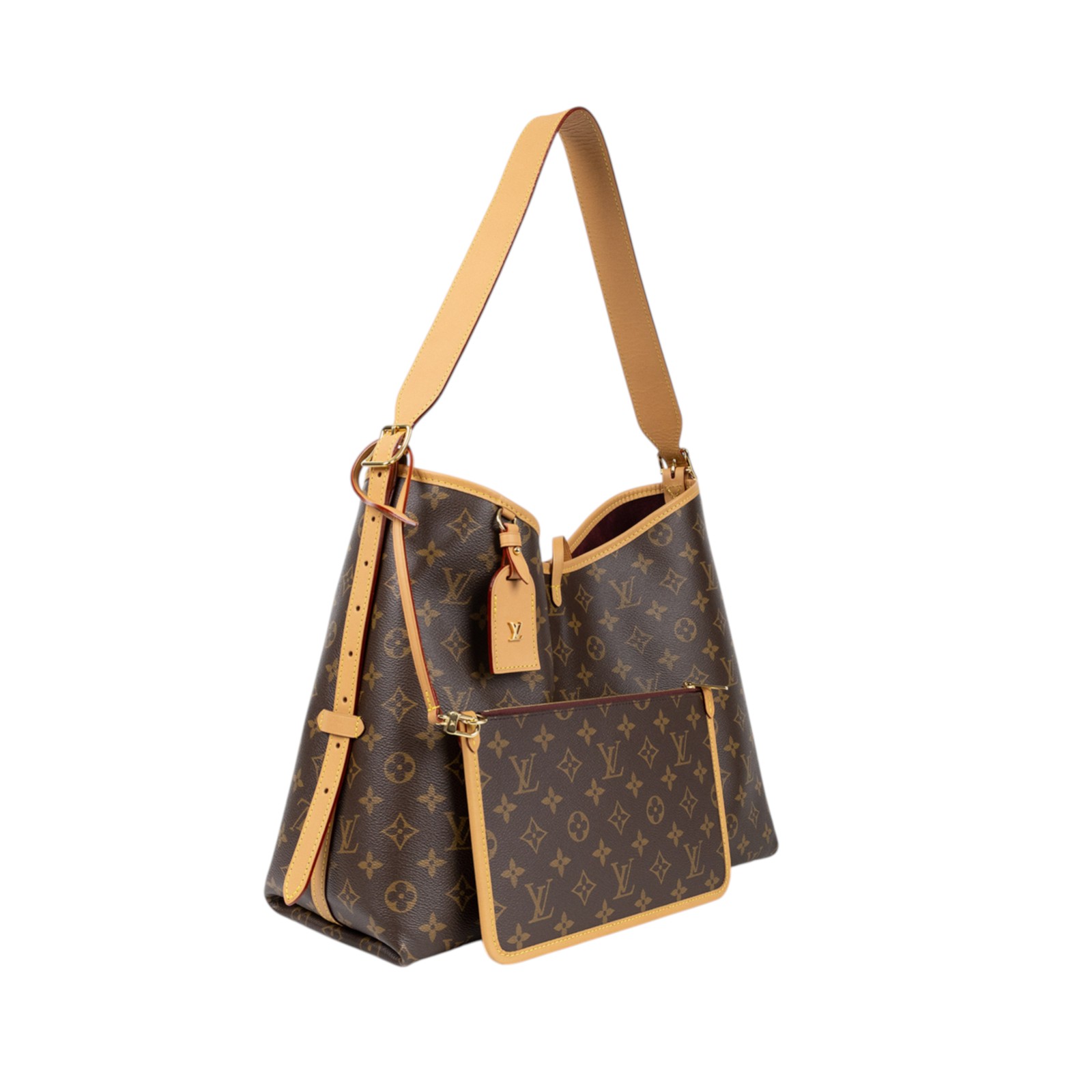 路易威登 LOUIS VUITTON CarryAll MM 原花 肩背包 M46197 晶片款 原花CARRYALL MM 原廠盒子/防塵袋/官網明細/內袋