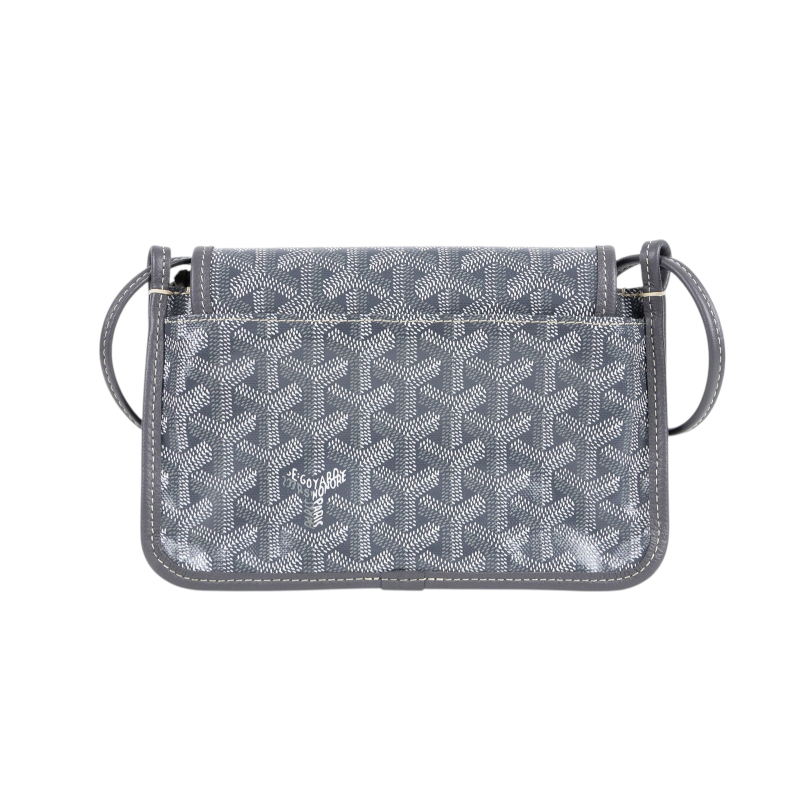 高雅德 GOYARD Plumet Pocket Wallet 肩背 隨身錢包 PLUMETPMLTY 灰色PLUMET 防塵袋/購買證明