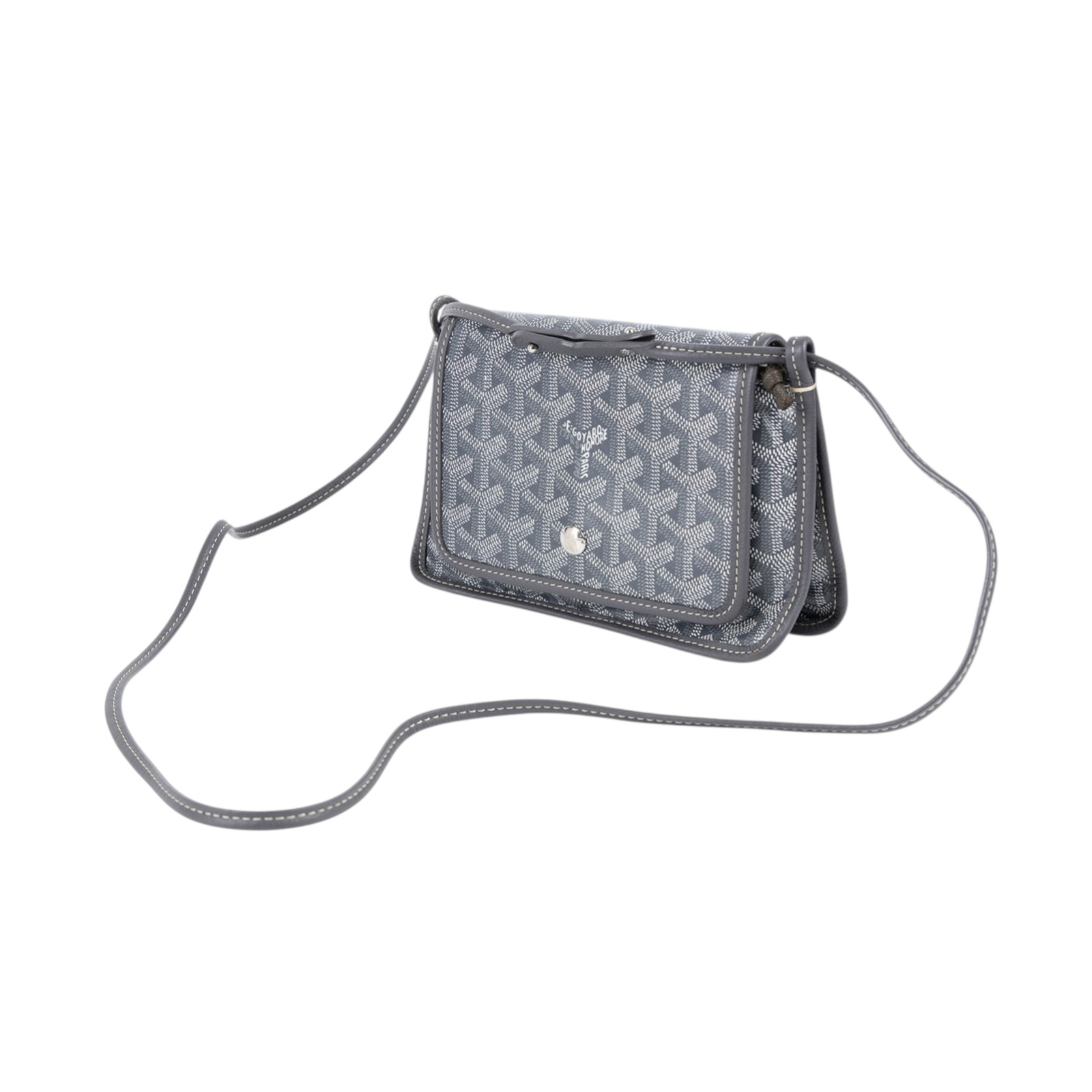 高雅德 GOYARD Plumet Pocket Wallet 肩背 隨身錢包 PLUMETPMLTY 灰色PLUMET 防塵袋/購買證明