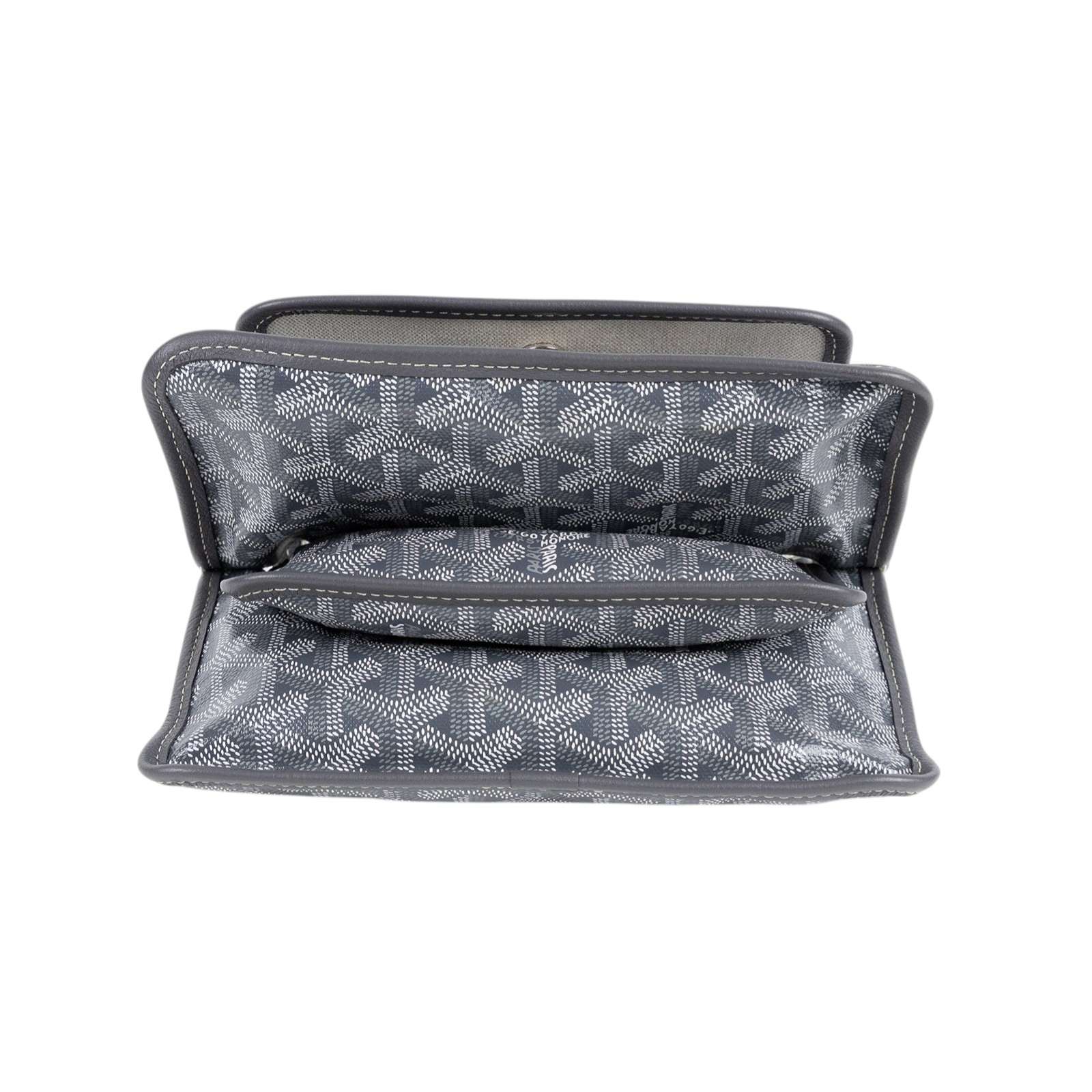 高雅德 GOYARD Plumet Pocket Wallet 肩背 隨身錢包 PLUMETPMLTY 灰色PLUMET 防塵袋/購買證明