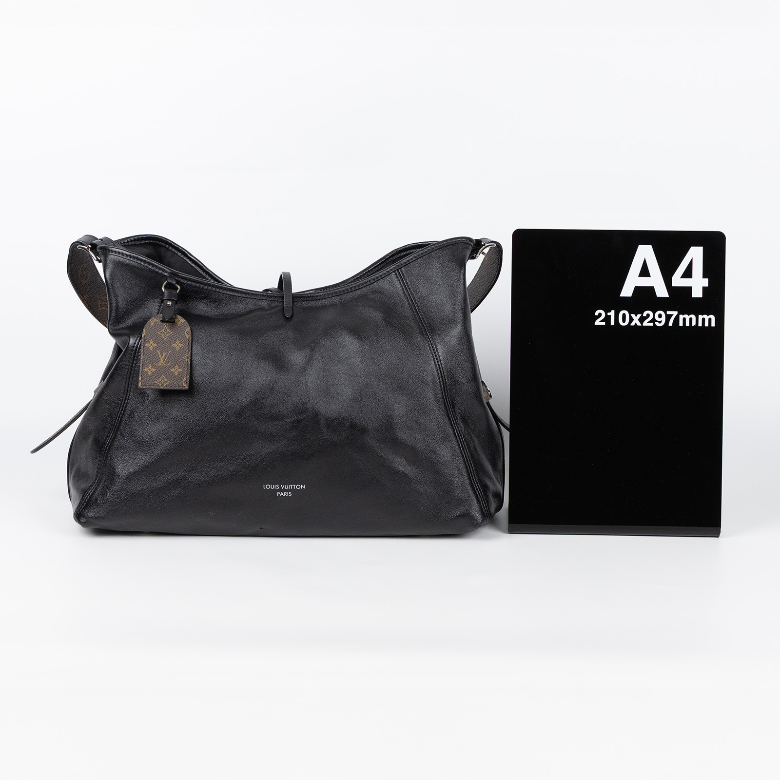 路易威登 LOUIS VUITTON CarryAll Vibe MM 手提 肩背包 黑色 M25143 晶片款  防塵袋/原廠盒子/購買證明