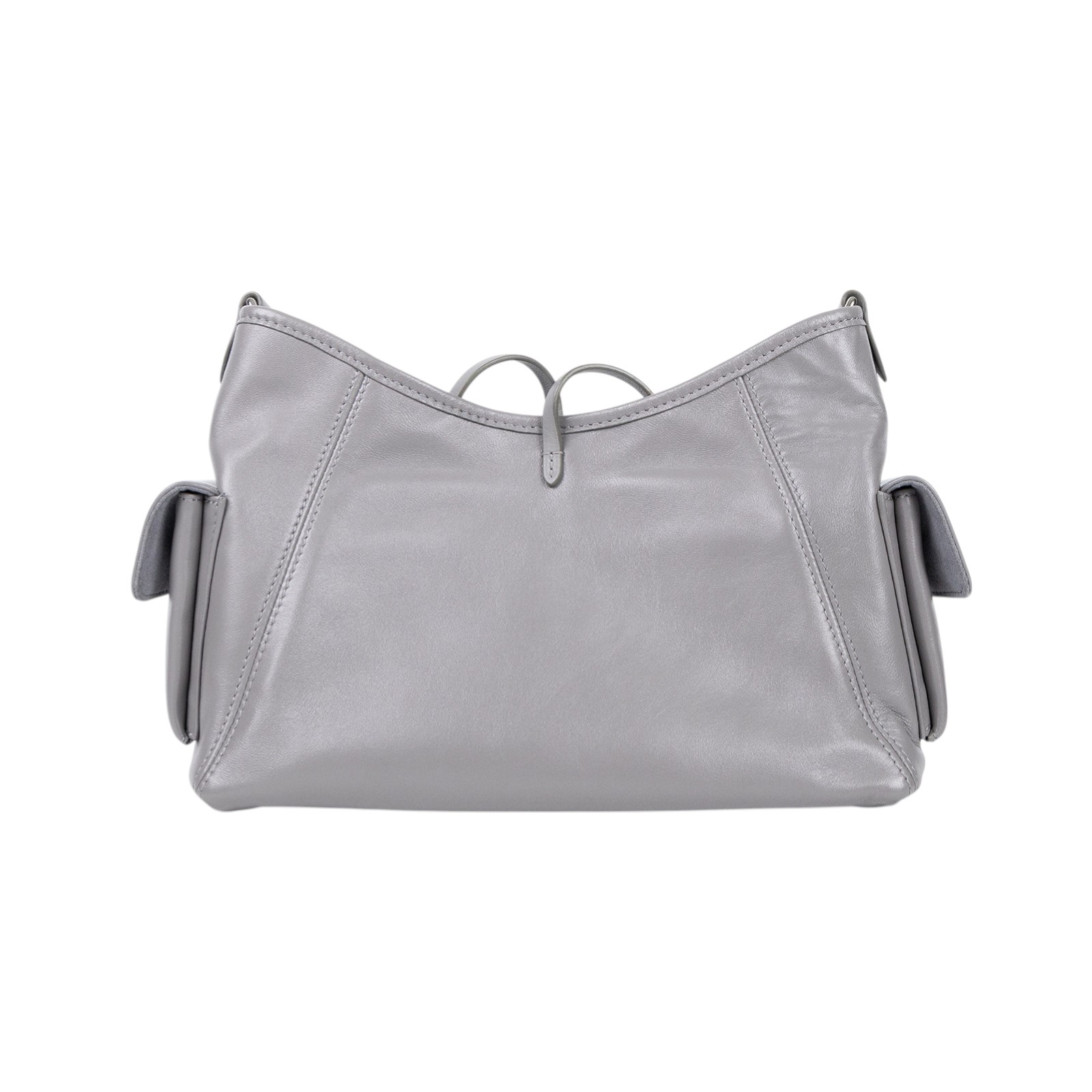 路易威登 LOUIS VUITTON CarryAll Cargo Vibe PM 手提包 灰色 M12579 晶片款  原廠盒子/防塵袋/皮背帶/銀鍊背帶