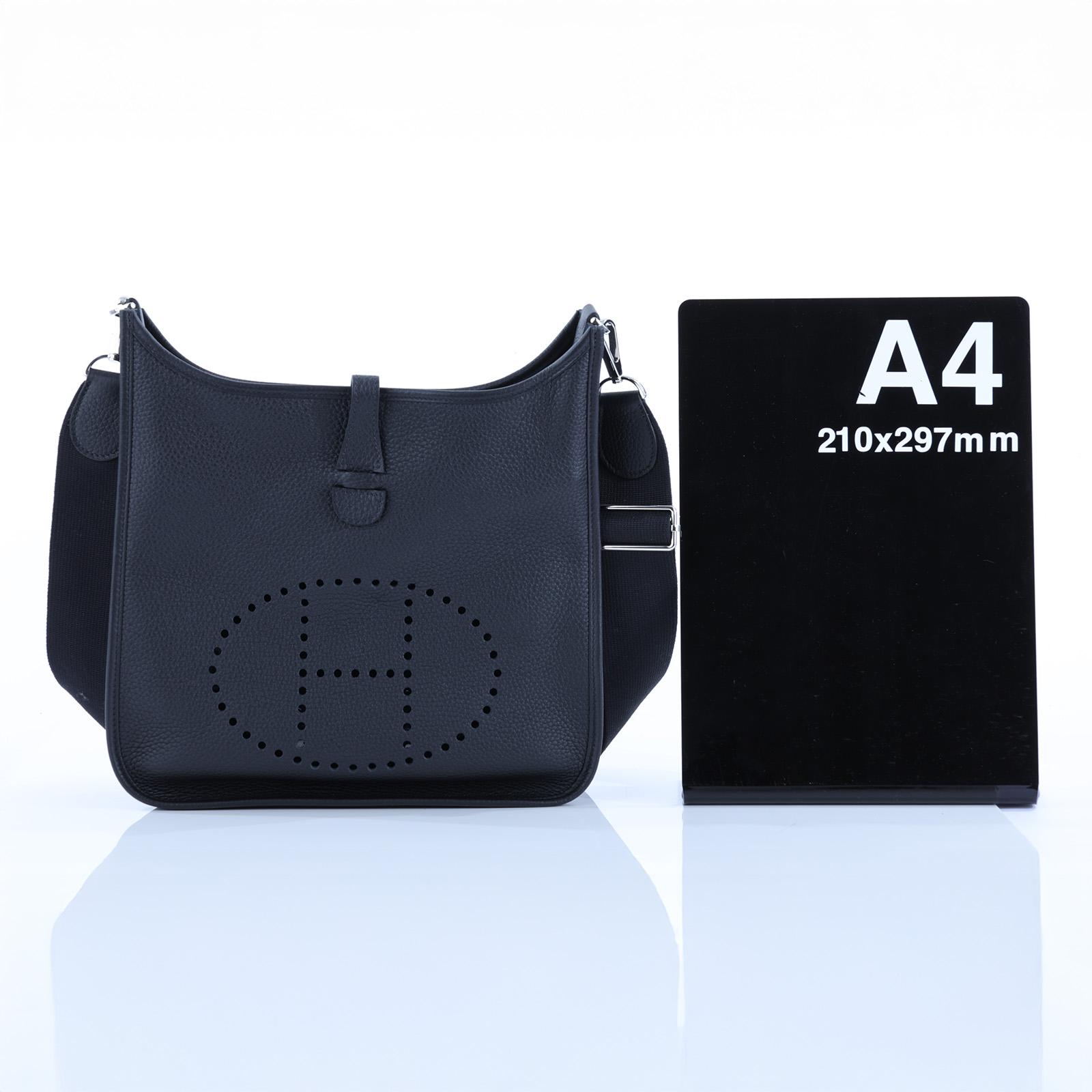 愛馬仕 Hermes Evelyne Bag 伊芙琳包 29 馬蹄型 H056277CK89 /B刻 黑EVELYNE 29 原廠盒子 /防塵袋/國外購買證明