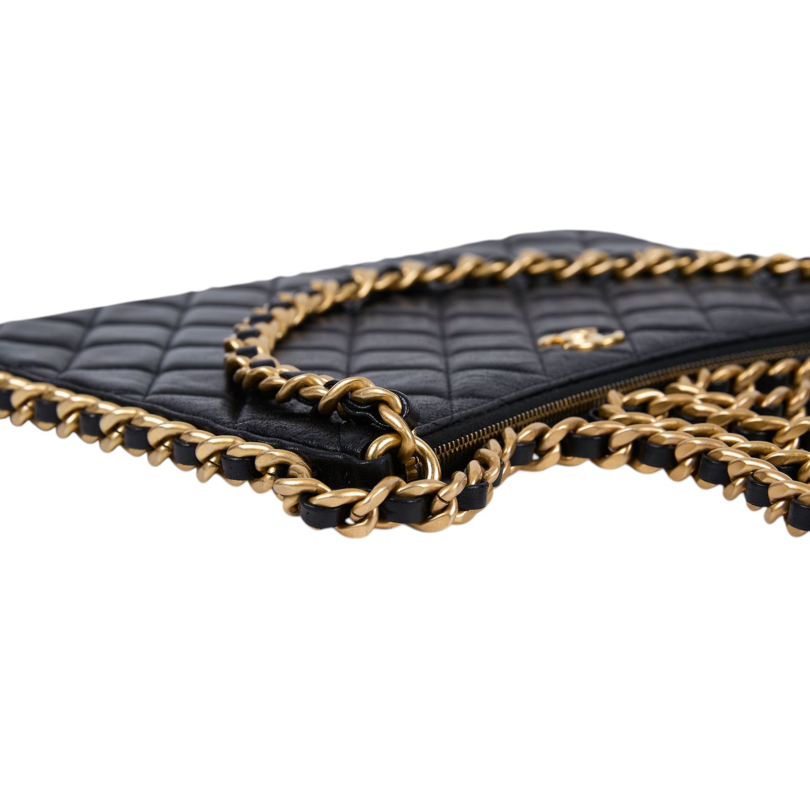 香奈兒 CHANEL 流浪包 Hobo Bag CC LOGO 斜背包  晶片款 HOBO金鍊斜背包 防塵袋