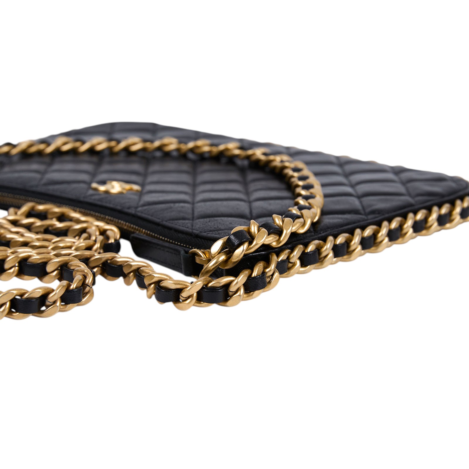 香奈兒 CHANEL 流浪包 Hobo Bag CC LOGO 斜背包  晶片款 HOBO金鍊斜背包 防塵袋