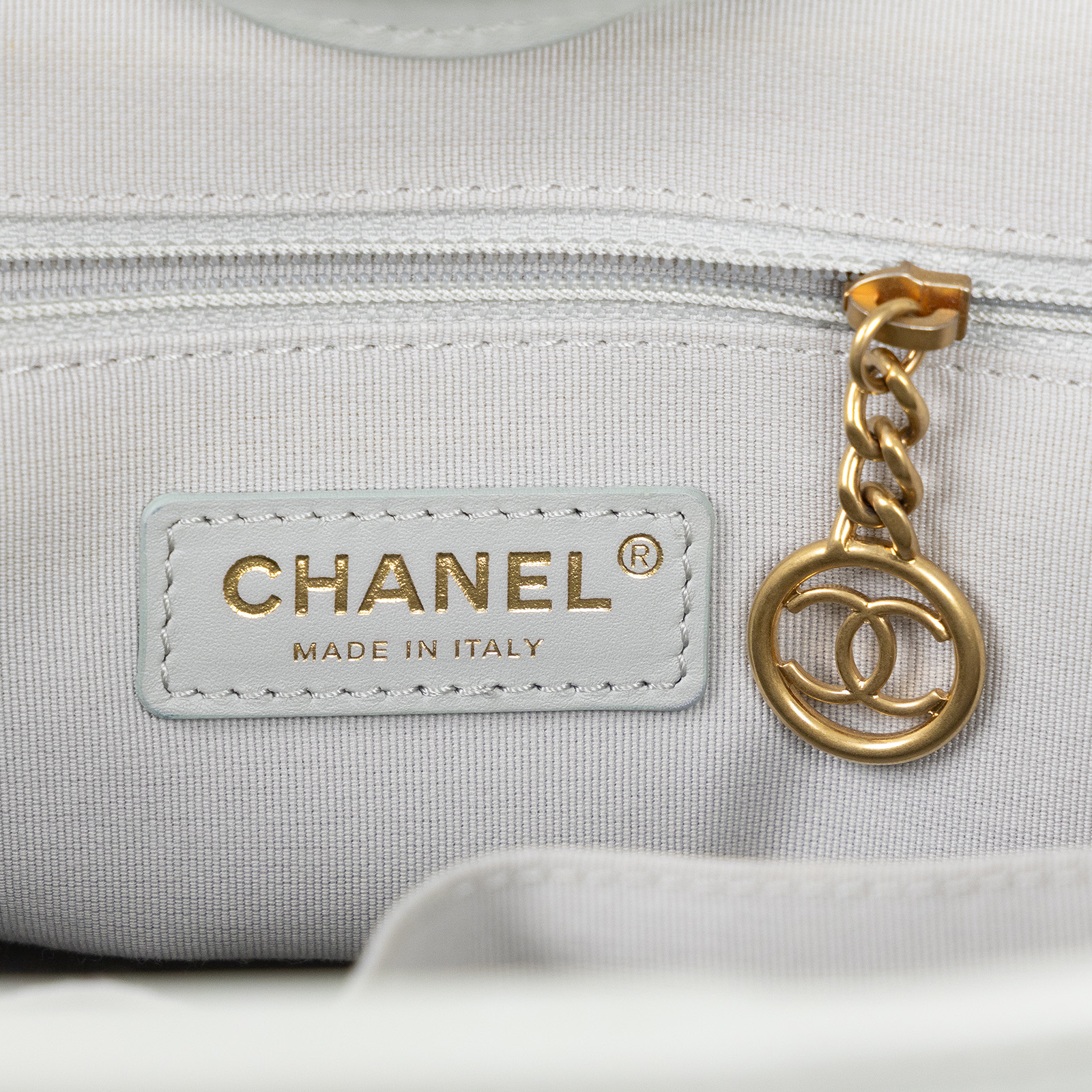 香奈兒 CHANEL 沙灘包 托特包 AS3351 晶片款 灰全皮沙灘包 防塵袋