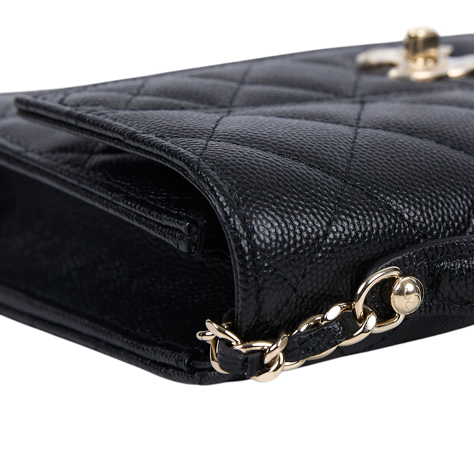 香奈兒 CHANEL 25C  WOC 荔枝 肩背包 AP4406 晶片款 黑荔枝手提練包 防塵袋