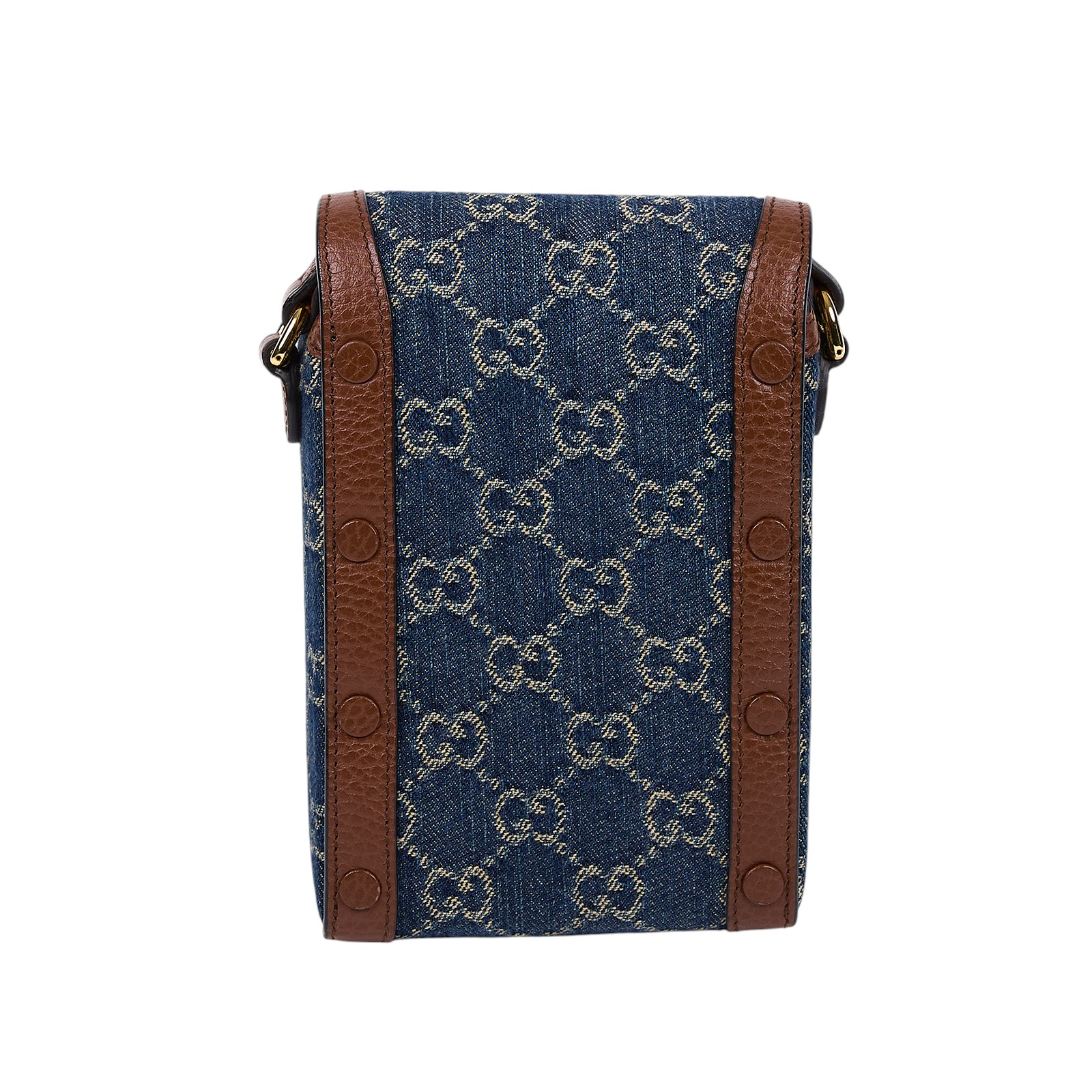 古馳 GUCCI 馬銜扣 1955 迷你袋 625615 藍GG手機包 防塵袋/原廠盒子