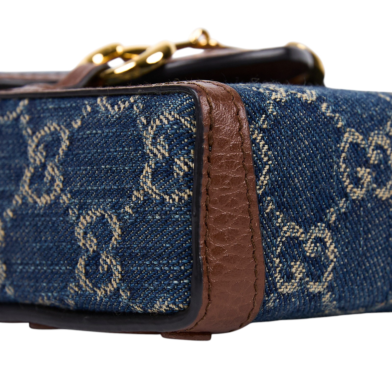 古馳 GUCCI 馬銜扣 1955 迷你袋 625615 藍GG手機包 防塵袋/原廠盒子