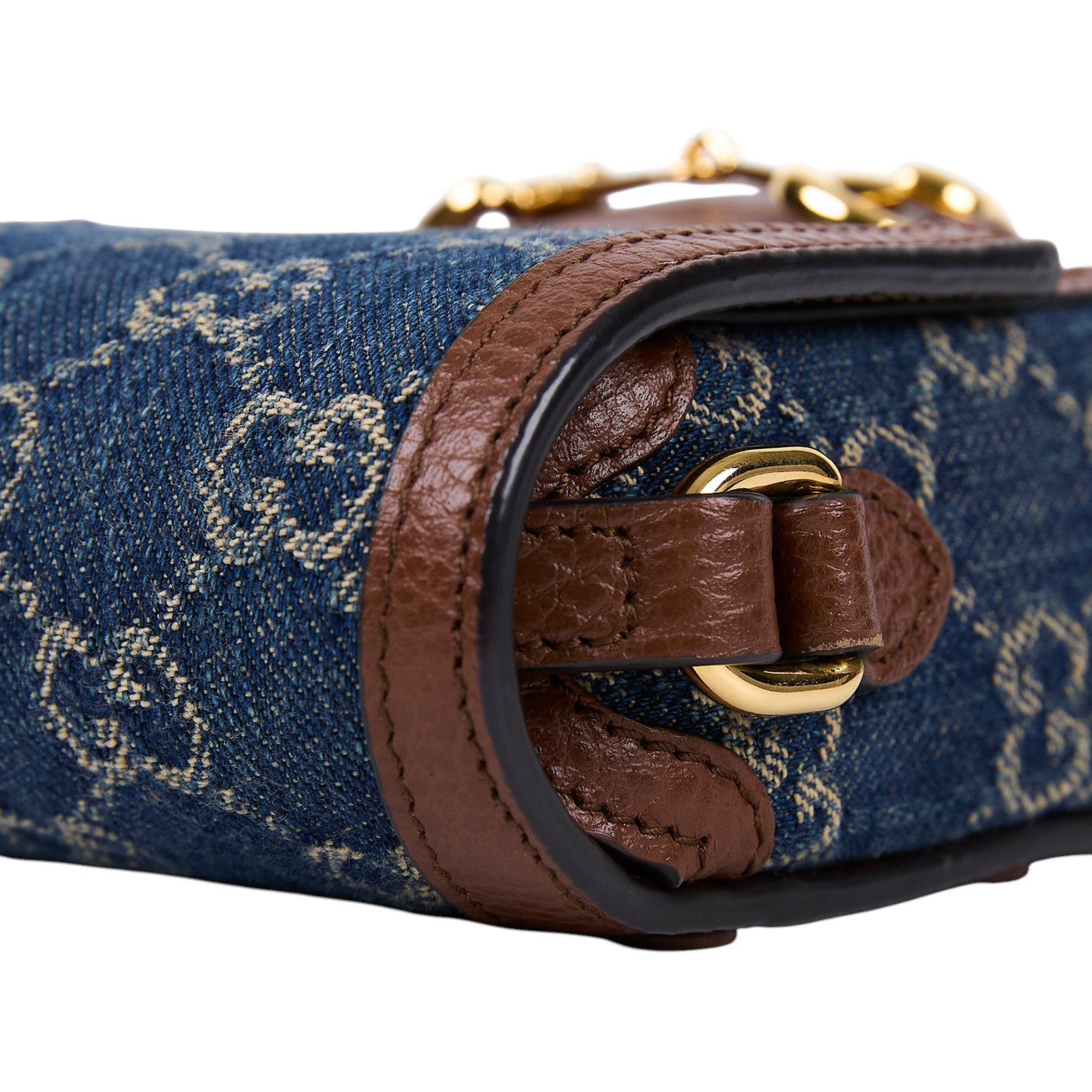 古馳 GUCCI 馬銜扣 1955 迷你袋 625615 藍GG手機包 防塵袋/原廠盒子