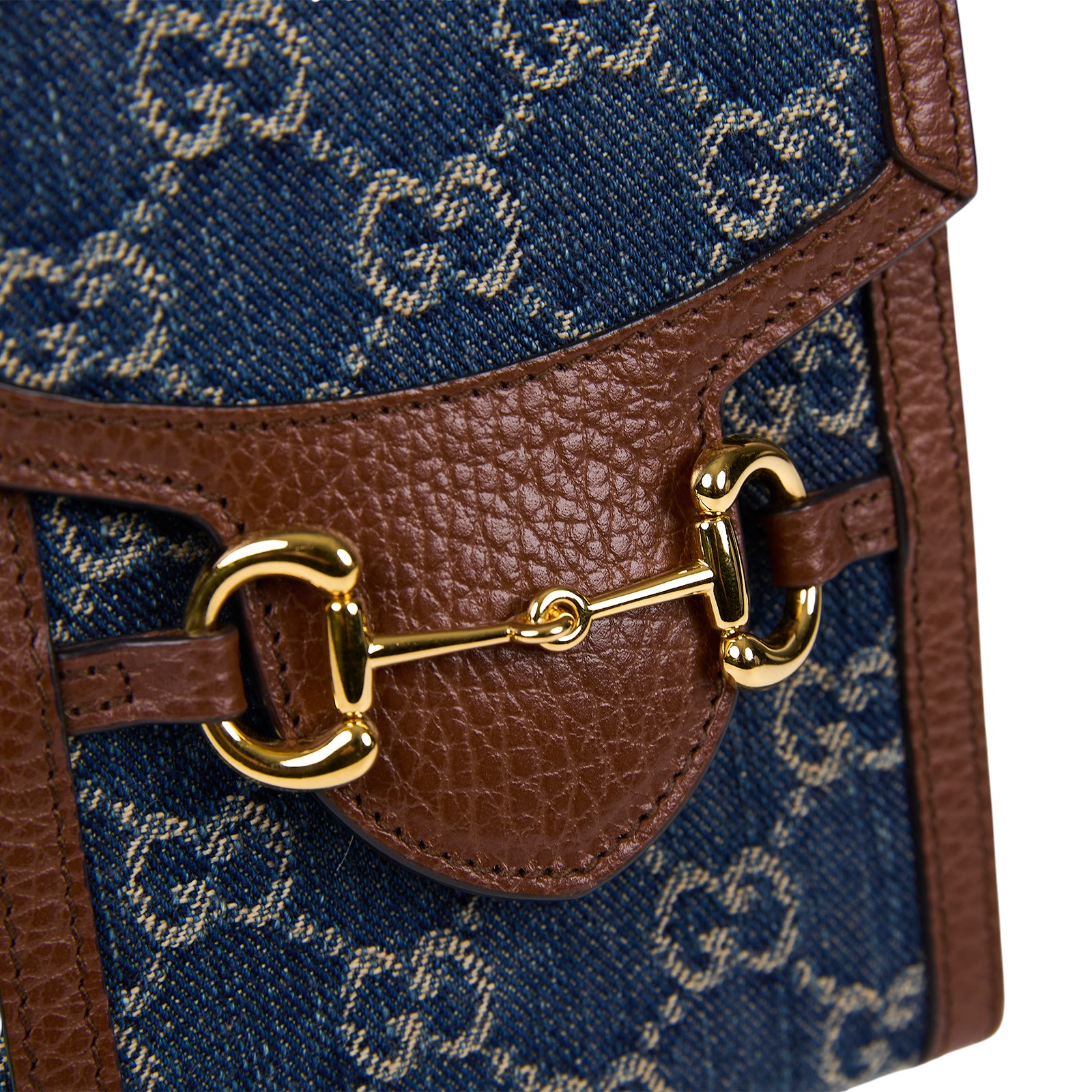 古馳 GUCCI 馬銜扣 1955 迷你袋 625615 藍GG手機包 防塵袋/原廠盒子