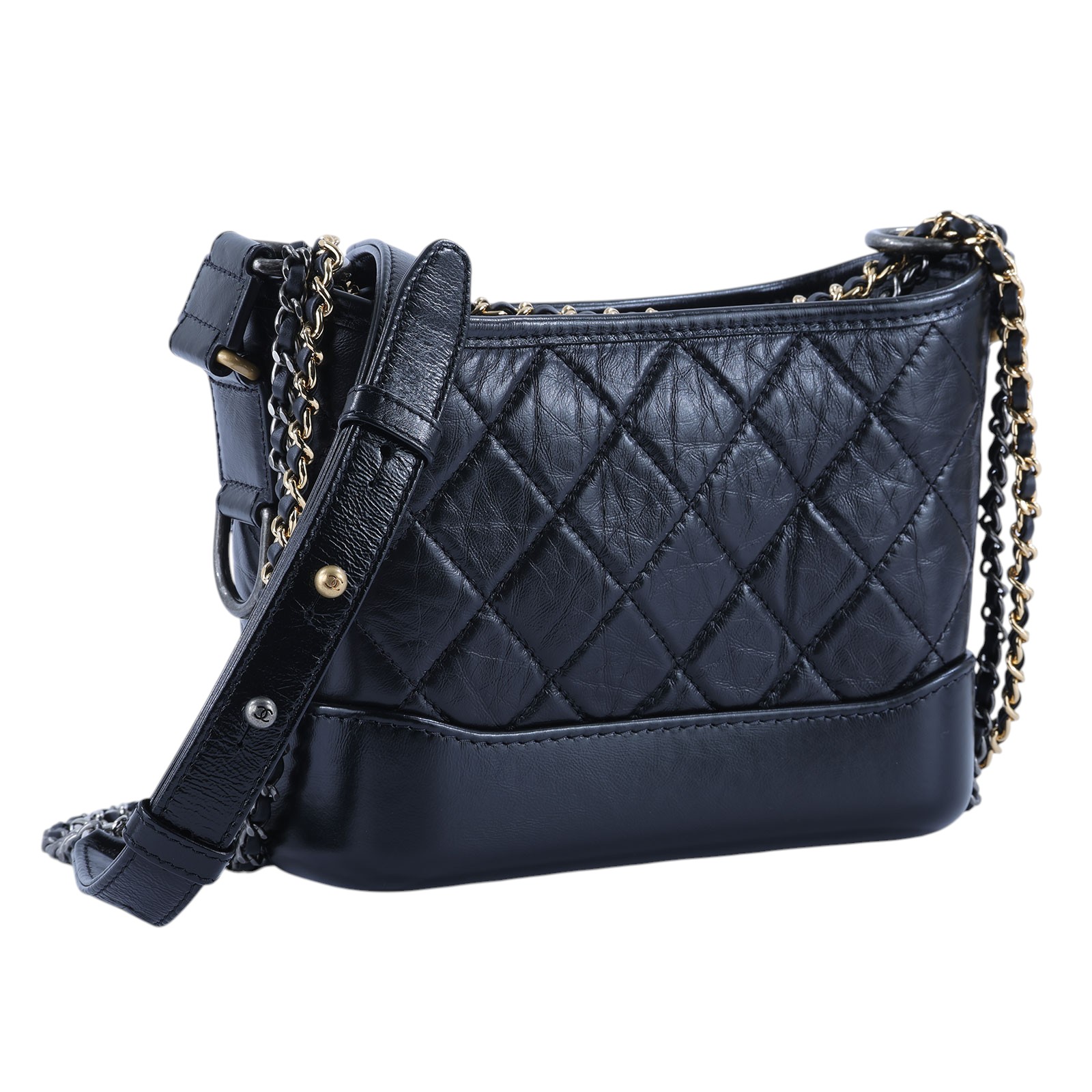 香奈兒 CHANEL 流浪包 小型 A91810 Y61477 晶片款 黑色小流浪 防塵袋