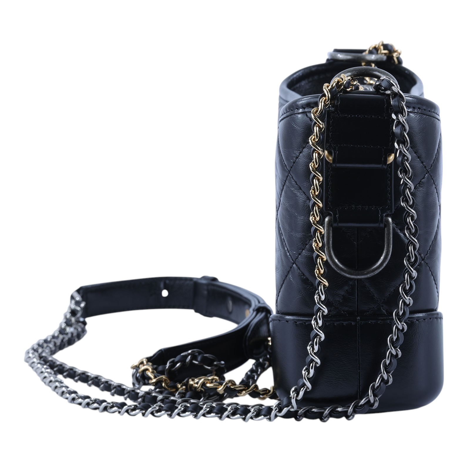 香奈兒 CHANEL 流浪包 小型 A91810 Y61477 晶片款 黑色小流浪 防塵袋