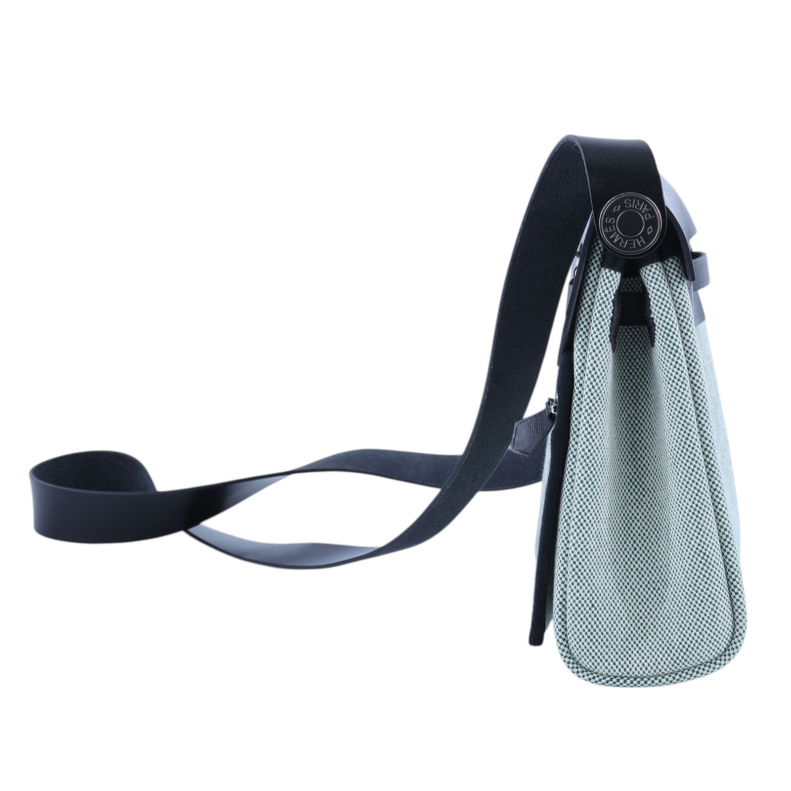 愛馬仕 Hermes Herbag Zip 20 HER20 K刻 白綠HERBAG 20 原廠盒子/防塵袋