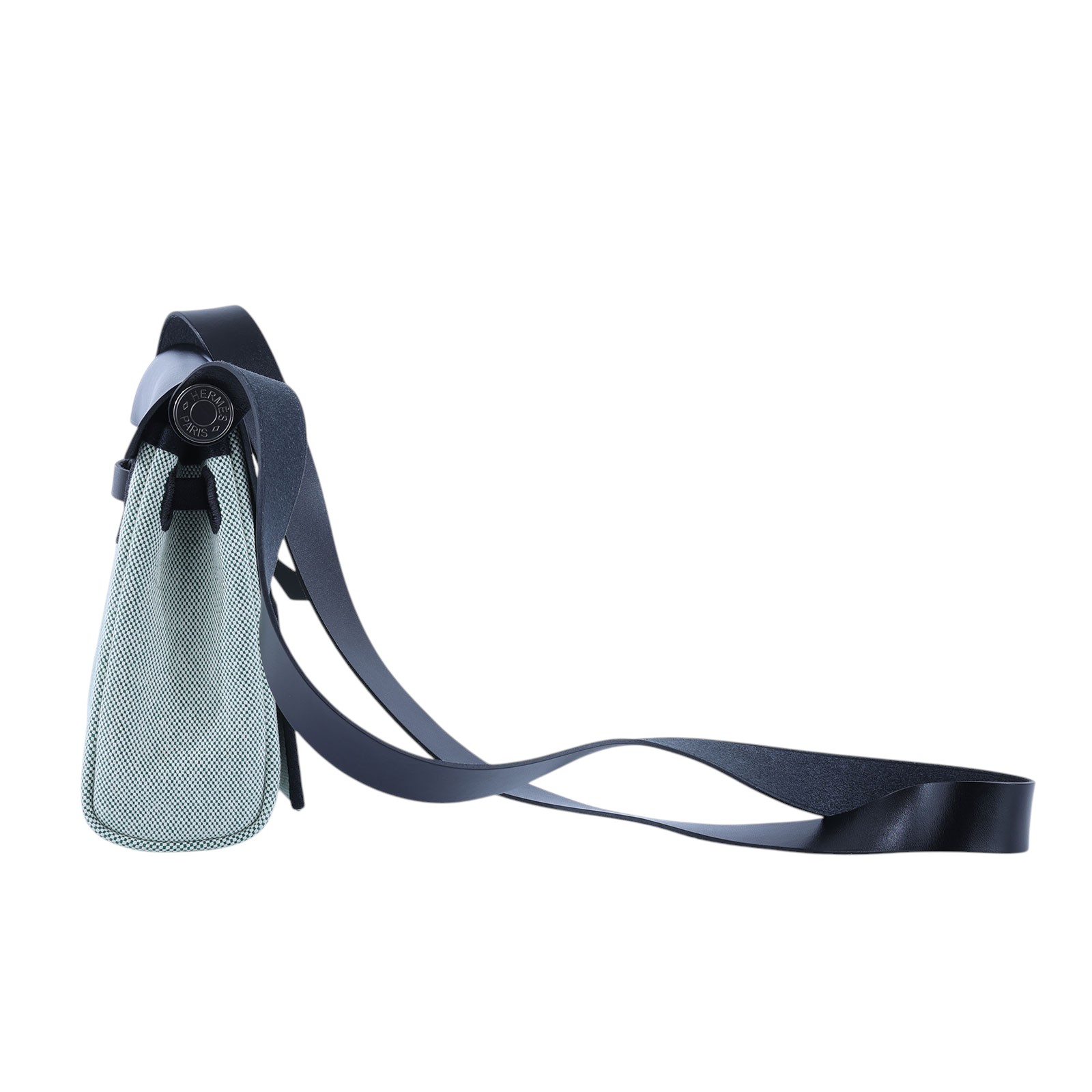 愛馬仕 Hermes Herbag Zip 20 HER20 K刻 白綠HERBAG 20 原廠盒子/防塵袋