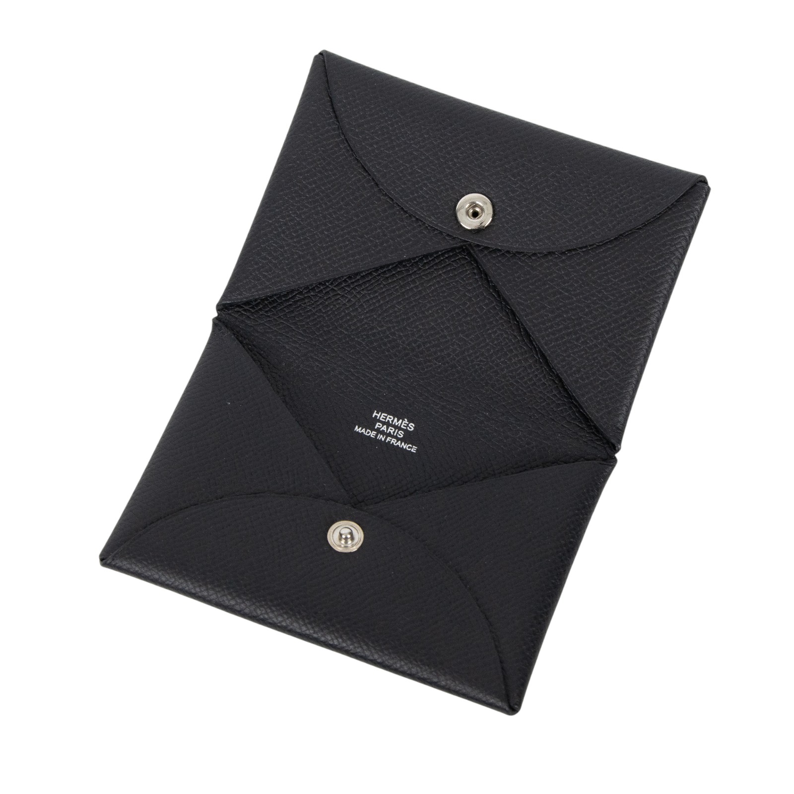 愛馬仕 Hermes Calvi Duo 卡包 黑色 銀色五金 H04164CK89 Y刻 黑CALVI 原廠盒子/購買證明