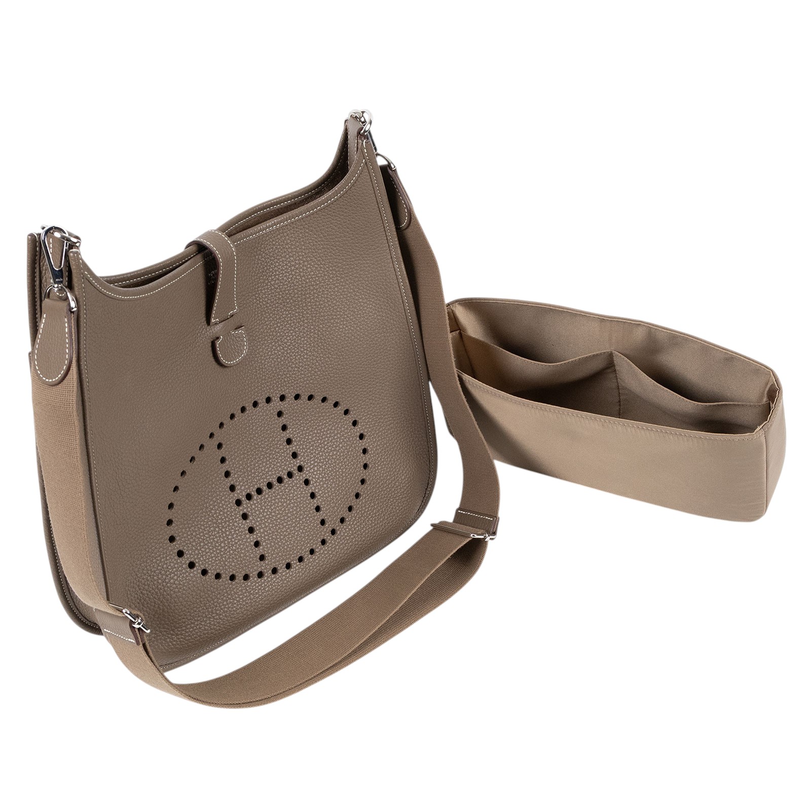 愛馬仕 Hermes Evelyne Bag 伊芙琳包 29 馬蹄型 EV29 T刻 大象灰EVELYNE29 防塵袋/原廠盒子