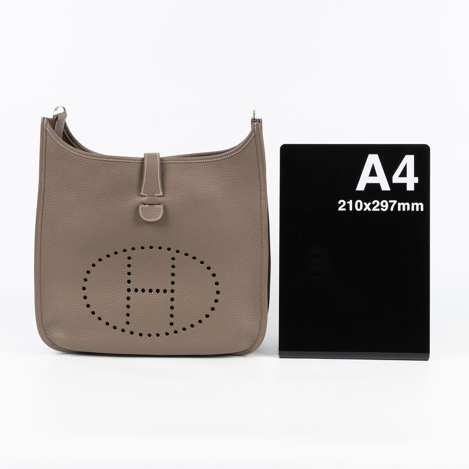 愛馬仕 Hermes Evelyne Bag 伊芙琳包 29 馬蹄型 EV29 T刻 大象灰EVELYNE29 防塵袋/原廠盒子