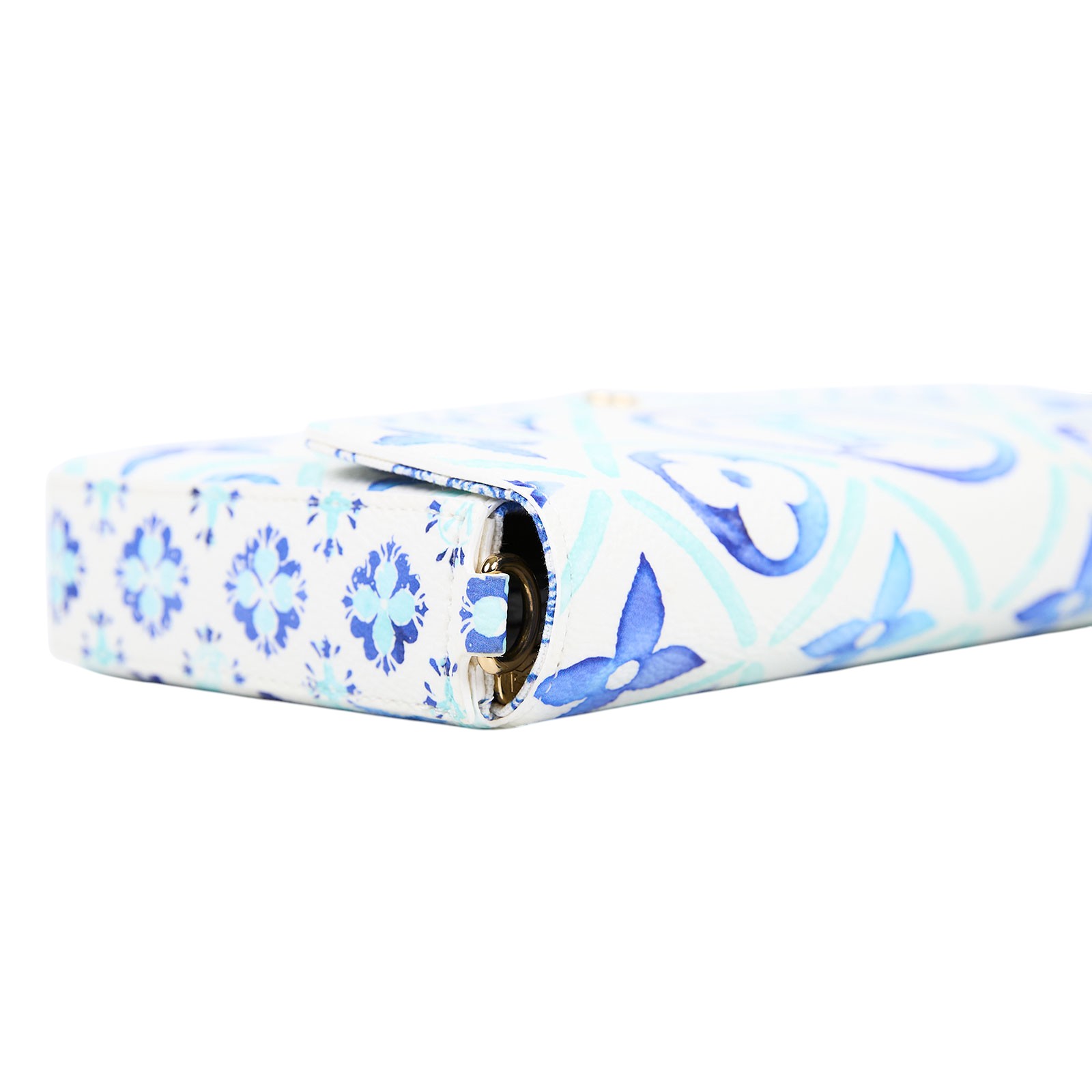 路易威登 LOUIS VUITTON Félicie Pochette 經典壓花皮格 WOC 翻蓋 斜背 鍊帶 肩背包 藍色 M11459 晶片款  防塵袋/購買證明/金屬背帶/帆布背帶