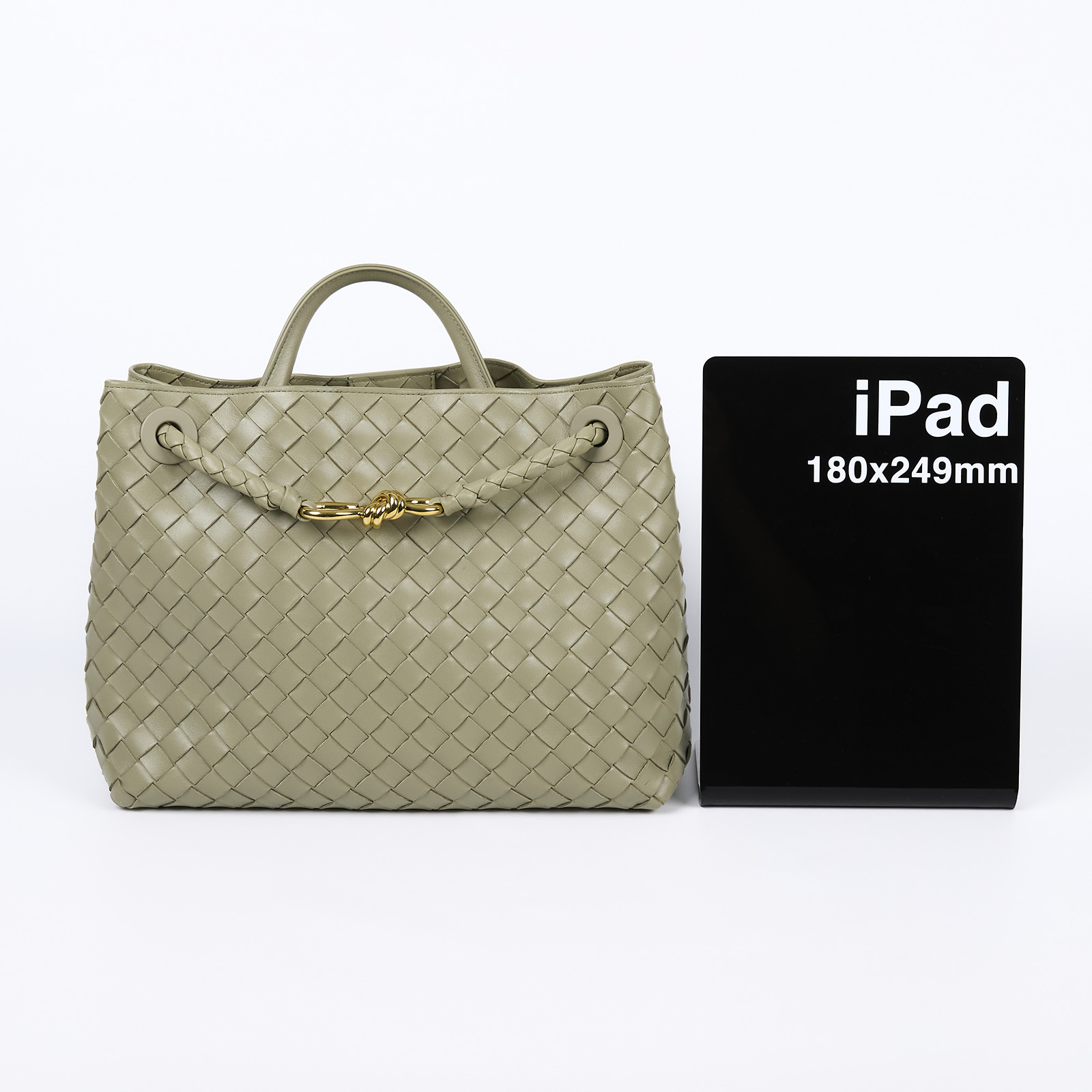 寶緹嘉 BOTTEGA VENETA Andiamo 手提包 766016VCPP1 綠Andiamo 防塵袋/晶片卡/購買證明