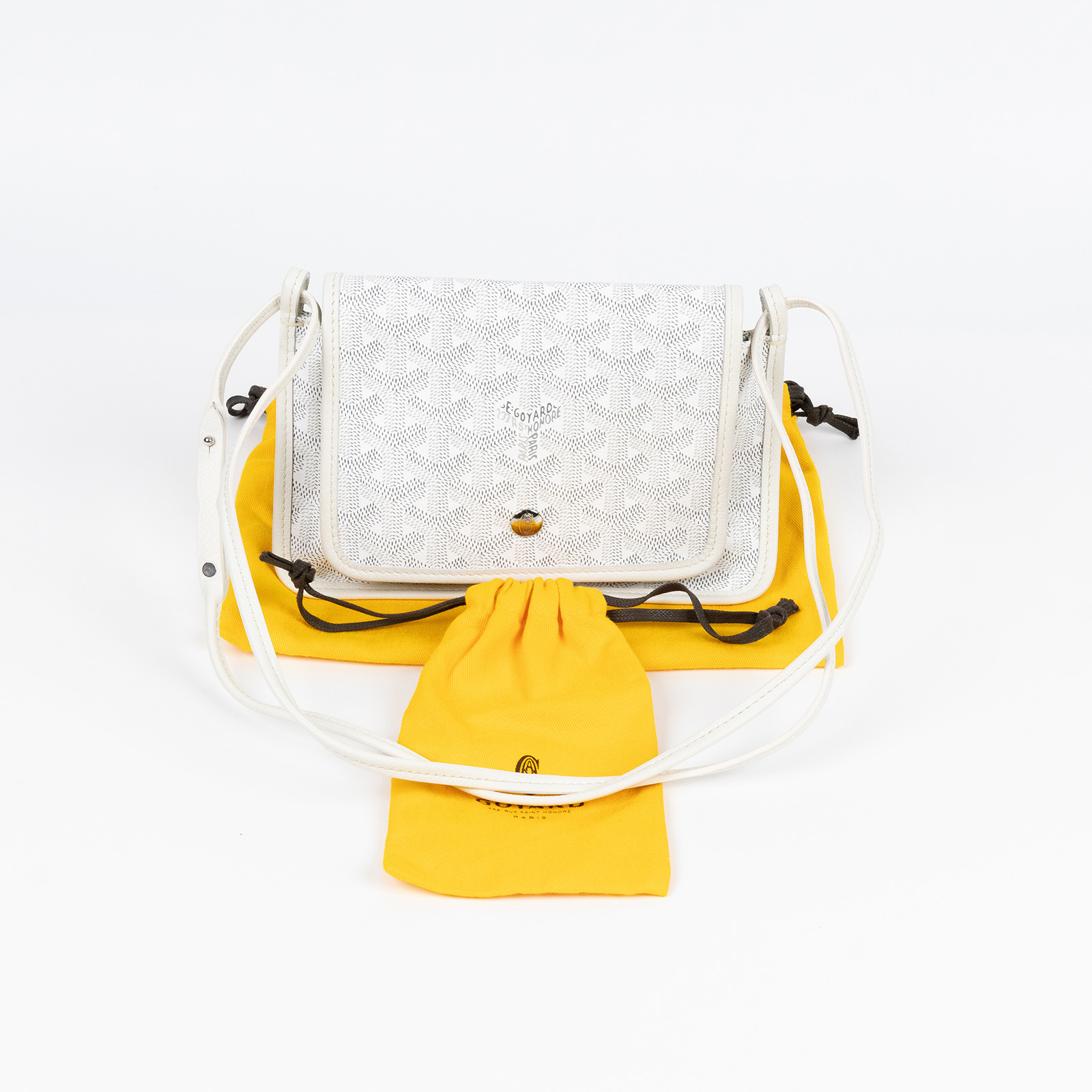 高雅德 GOYARD Plumet Pocket Wallet 肩背 隨身錢包 PLUMETPMLTY 白PLUMET 防塵袋