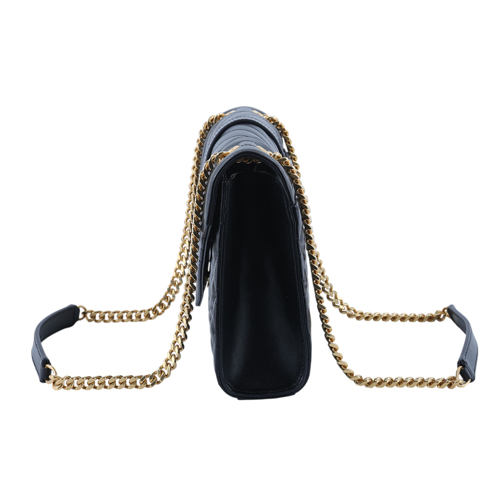 聖羅蘭 YSL SAINT LAURENT Envelope 粒面絎縫皮革 中型 信封袋 600185BOW91 黑金學院包 防塵袋