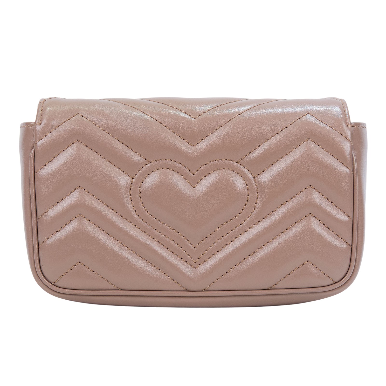 古馳 GUCCI GG Mormont 絎縫 超迷你袋 476433 DTDCT 棕色MARMONT MINI鍊包 防塵袋/原廠盒子