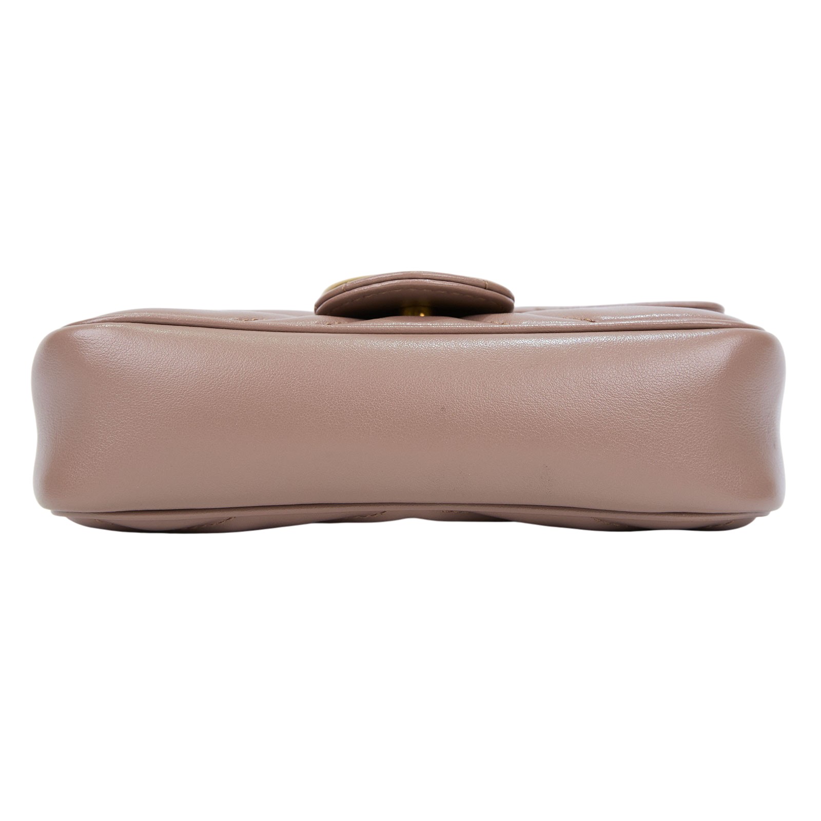 古馳 GUCCI GG Mormont 絎縫 超迷你袋 476433 DTDCT 棕色MARMONT MINI鍊包 防塵袋/原廠盒子