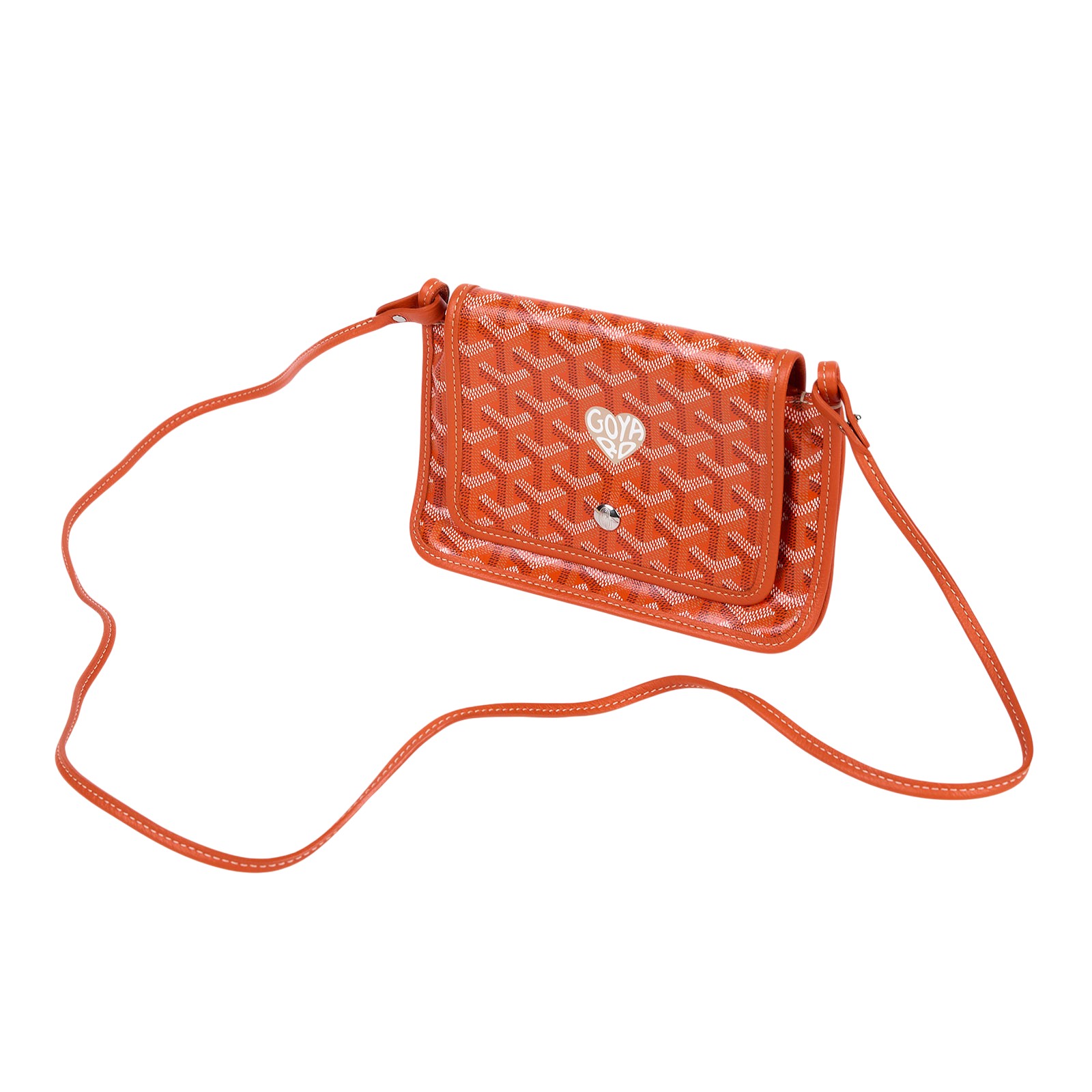 高雅德 GOYARD Plumet Pocket Wallet 肩背 隨身錢包 PLUMETPMLTY 橘色愛心PLUMET 防塵袋