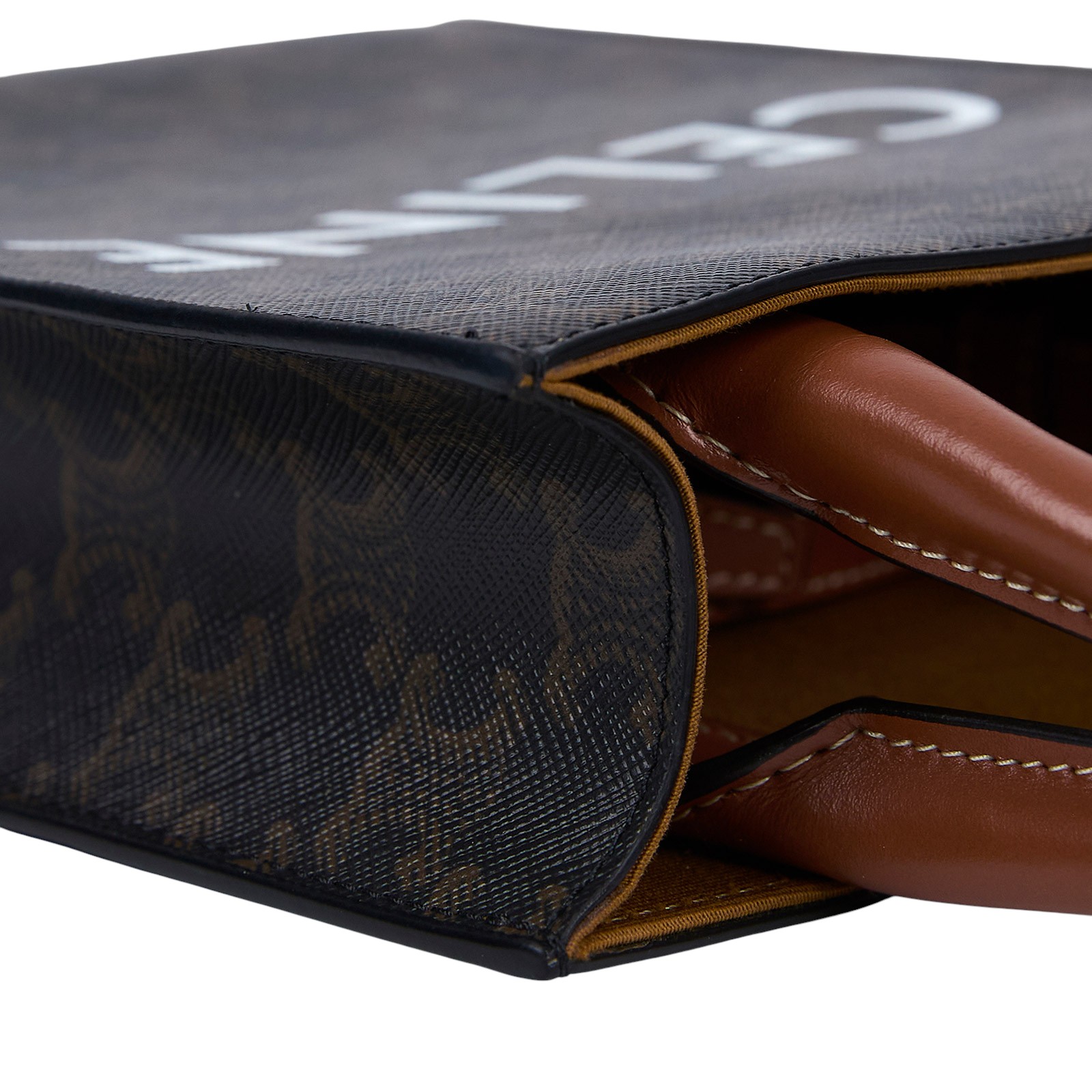 思琳 CELINE Triomphe帆布 迷你 直式 Cabas 肩背 手提包 194372BZK 凱旋琴譜包 防塵袋