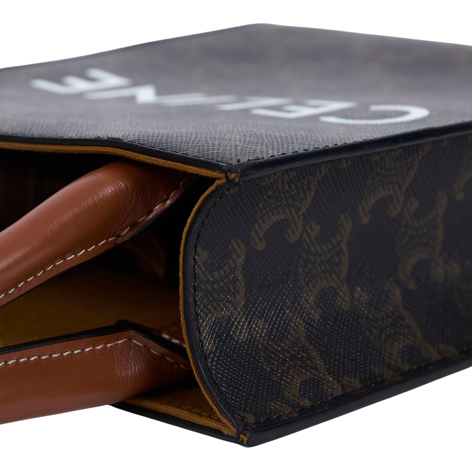 思琳 CELINE Triomphe帆布 迷你 直式 Cabas 肩背 手提包 194372BZK 凱旋琴譜包 防塵袋