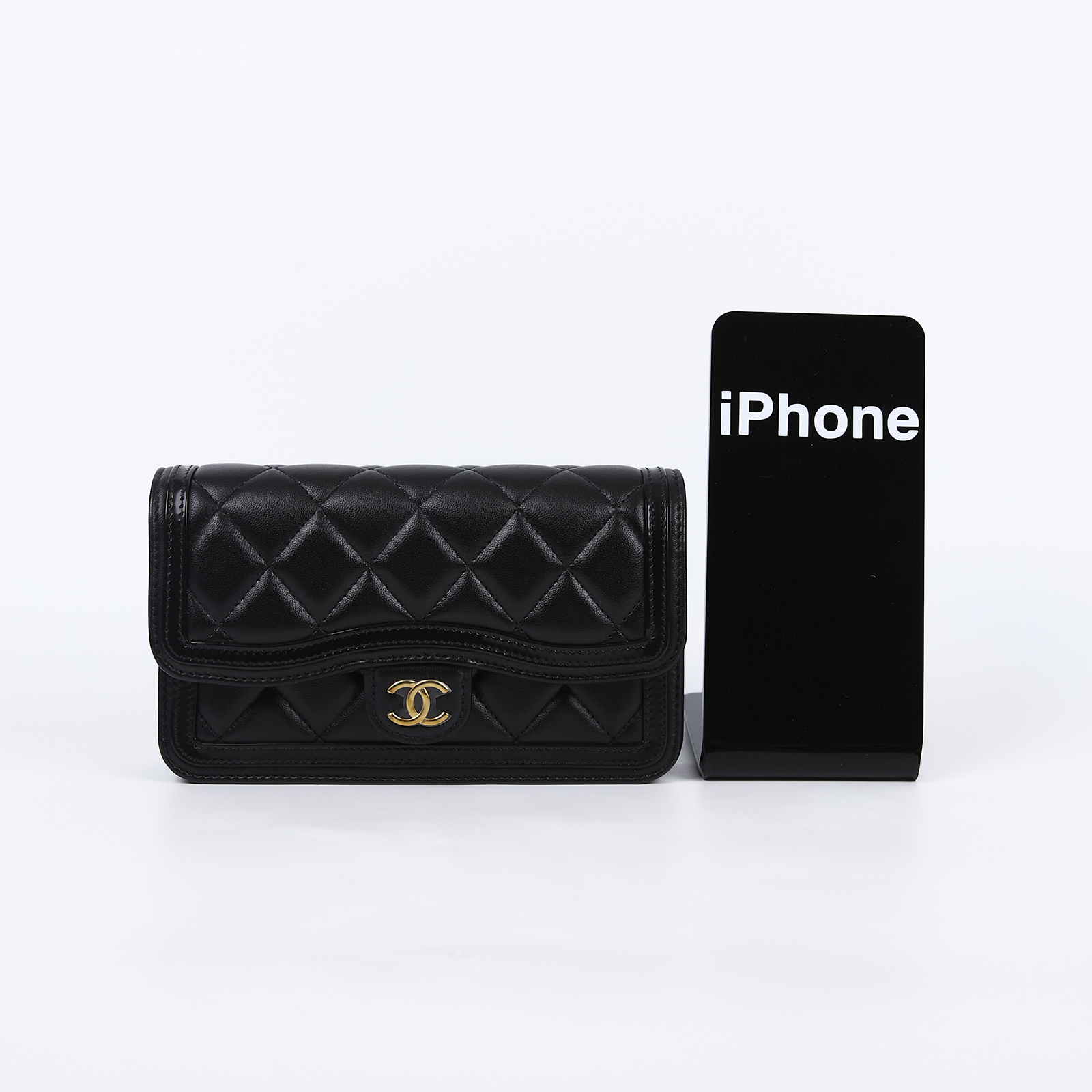 香奈兒 CHANEL 皮穿鍊 口蓋 WOC 手機包 AP3559 B14109 晶片款 黑羊小WOC 原廠盒子/防塵袋/購買證明