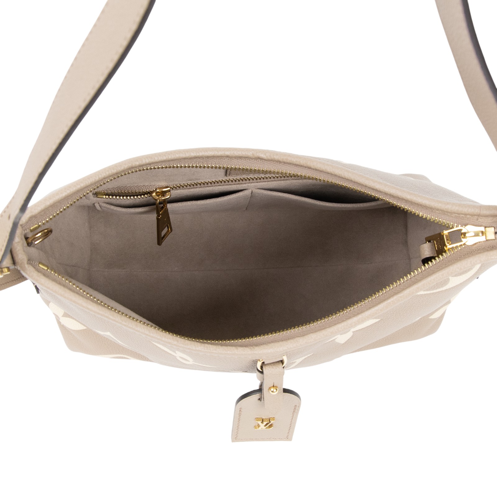 路易威登 LOUIS VUITTON CarryAll PM 肩背包 灰色 M47180 晶片款 斑鳩灰CARRY ALL PM 原廠盒子/防塵袋/購買證明