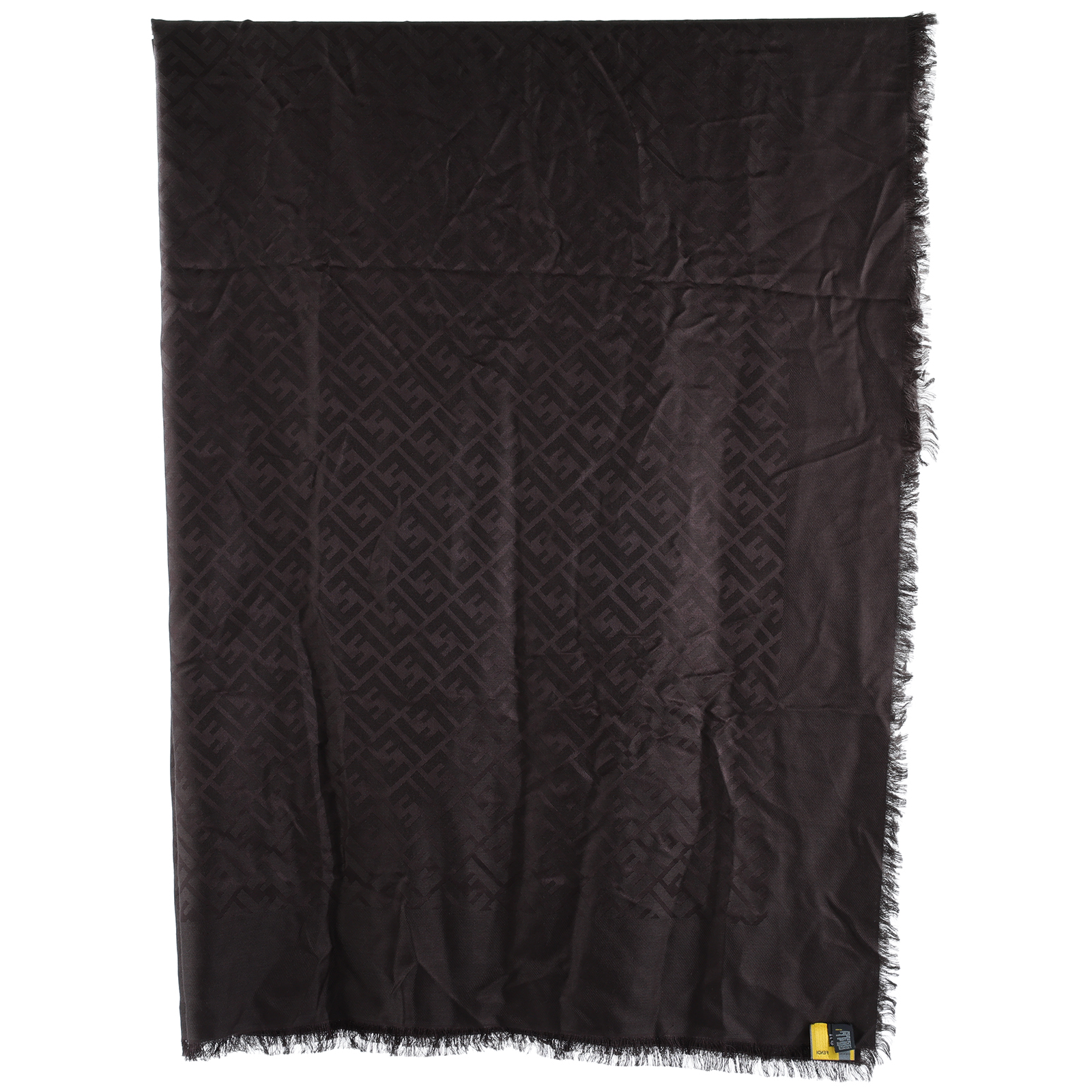 芬迪 FENDI FF 真絲 披肩 圍巾 FXT069AJW7F1U6N 棕FF圍巾 無附屬品