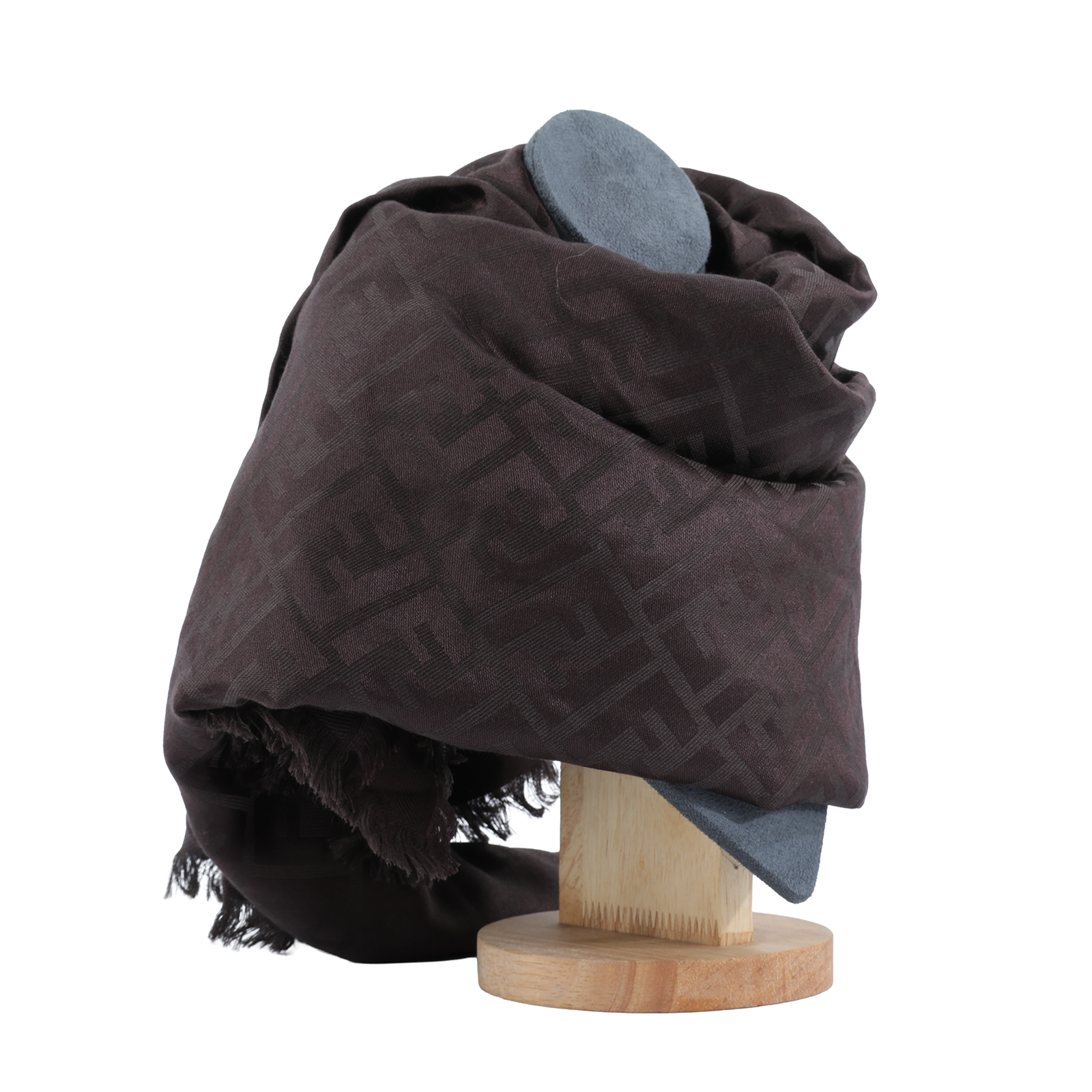 芬迪 FENDI FF 真絲 披肩 圍巾 FXT069AJW7F1U6N 棕FF圍巾 無附屬品