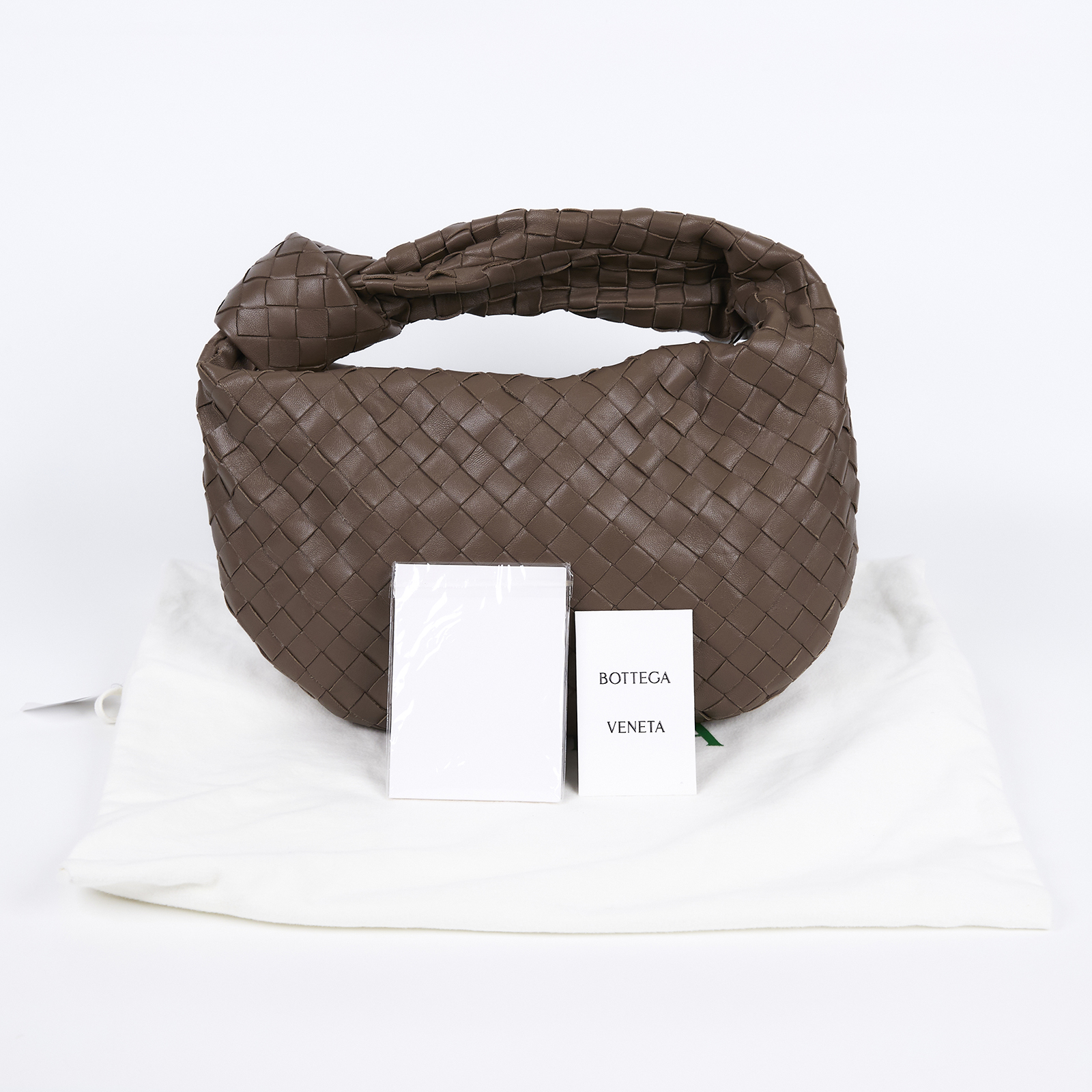 寶緹嘉 BOTTEGA VENETA Mini Jodie 手提包 651876 淺棕 TEEN JODIE 防塵袋/保證卡