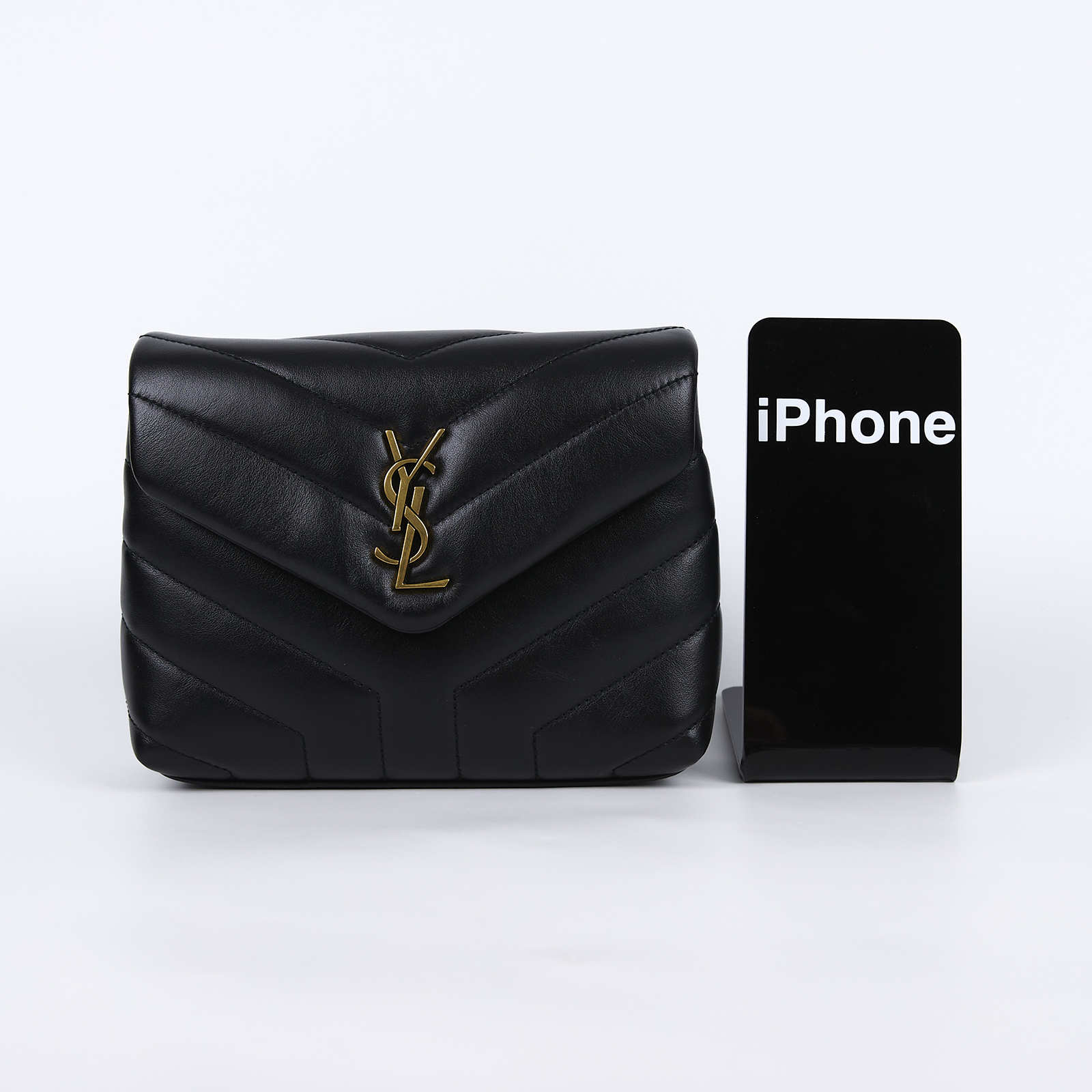 聖羅蘭 YSL SAINT LAURENT Loulou 絎縫 小牛皮 TOY 迷你 手袋  肩背 斜背包 金色五金 678401DV707  防塵袋