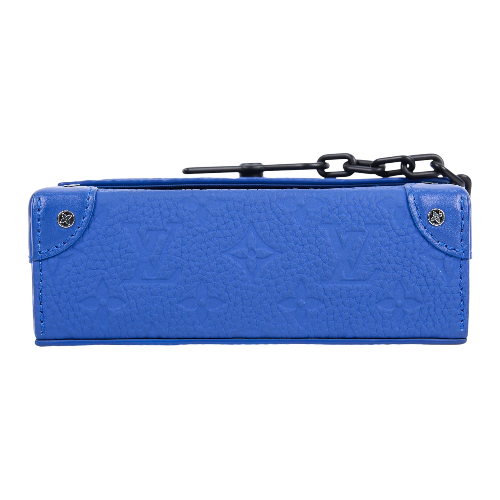 路易威登 LOUIS VUITTON Steamer 肩背包 錢包 郵差包 盒子包 M82571 晶片款 藍壓花STEAMER 無附屬品