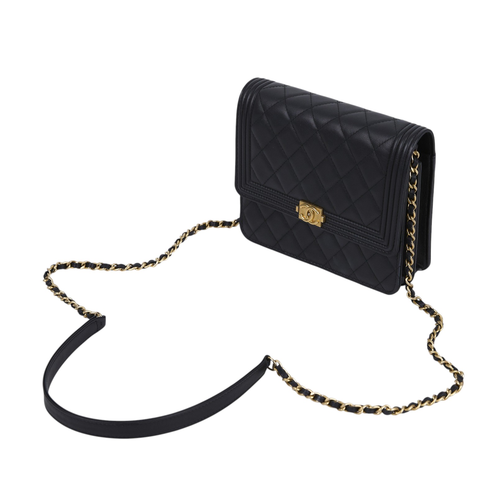 香奈兒 CHANEL CC LOGO WOC 單肩包 斜肩包 皮夾 A84433 Y09939 26開黑BOY WOC 原廠盒子/防塵袋/保證卡/購買證明