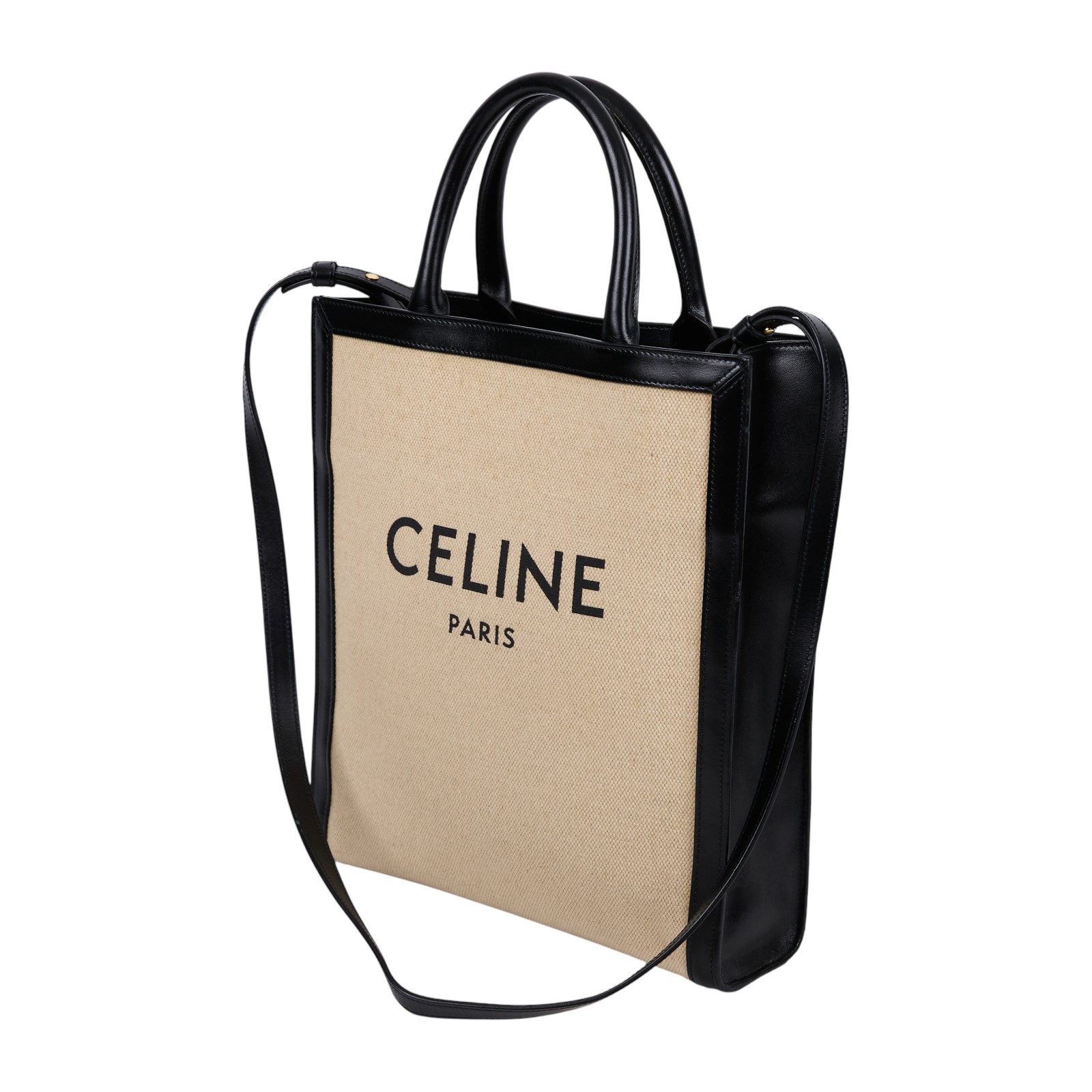 思琳 CELINE Cabas 手提包 斜背包 背心包 托特包 192082DL4 黑邊帆布CABAS 防塵袋