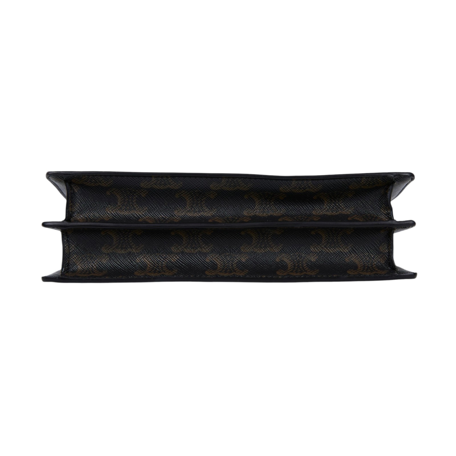 思琳 CELINE Triomphe 帆布  平滑羊皮 Strap 錢包 10D852CG9 黃褐色STRAP信封包 原廠盒子/防塵袋/購買證明