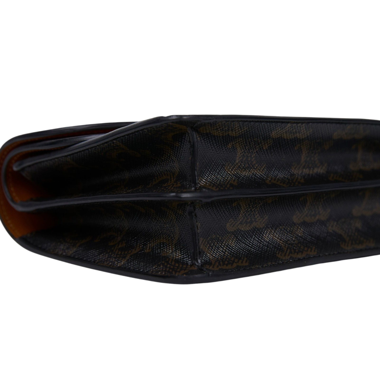 思琳 CELINE Triomphe 帆布  平滑羊皮 Strap 錢包 10D852CG9 黃褐色STRAP信封包 原廠盒子/防塵袋/購買證明