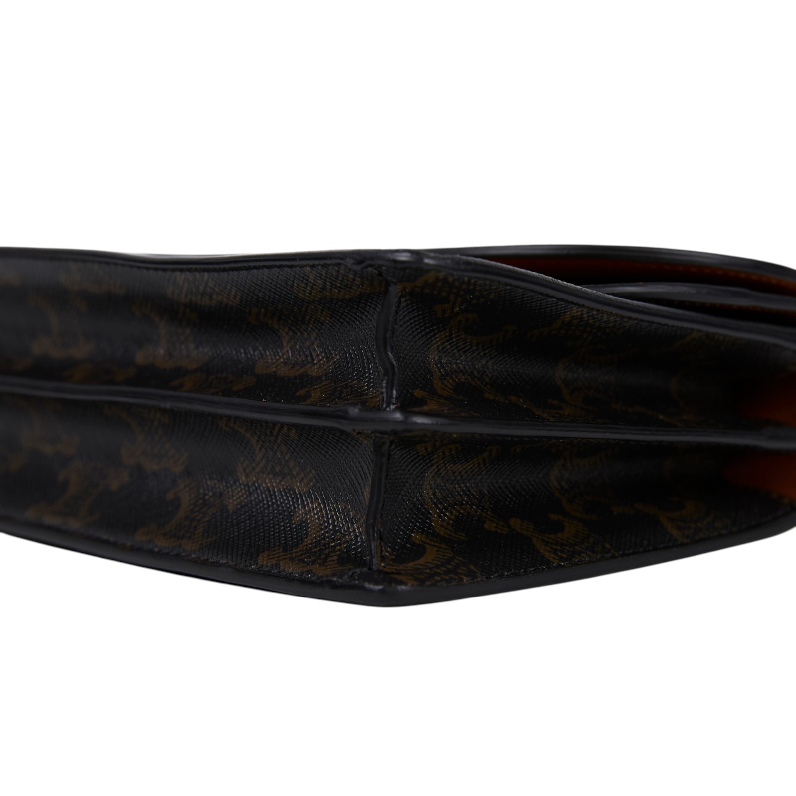 思琳 CELINE Triomphe 帆布  平滑羊皮 Strap 錢包 10D852CG9 黃褐色STRAP信封包 原廠盒子/防塵袋/購買證明