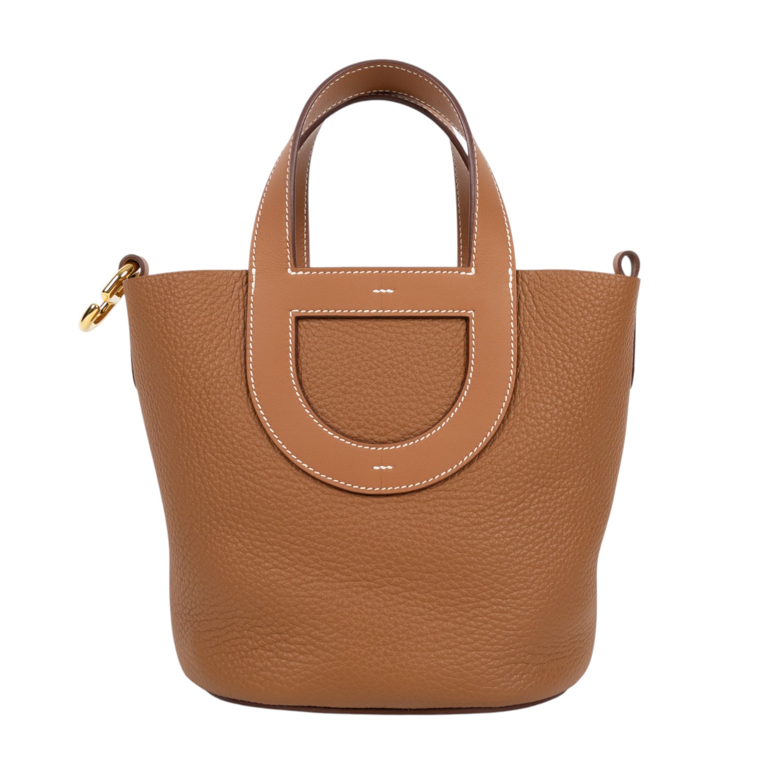 愛馬仕 Hermes In The Loop 18  豬鼻 菜籃子包 金色五金 金棕色 H084274CCAB /K MN 005 KD  原廠盒子/防塵袋/取貨單