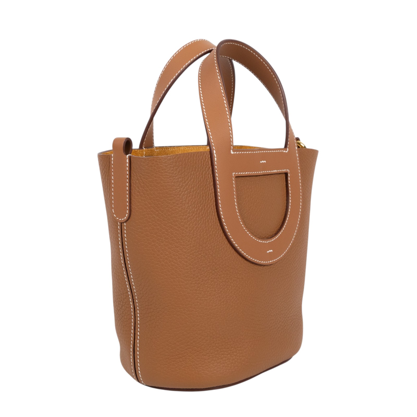 愛馬仕 Hermes In The Loop 18  豬鼻 菜籃子包 金色五金 金棕色 H084274CCAB /K MN 005 KD  原廠盒子/防塵袋/取貨單