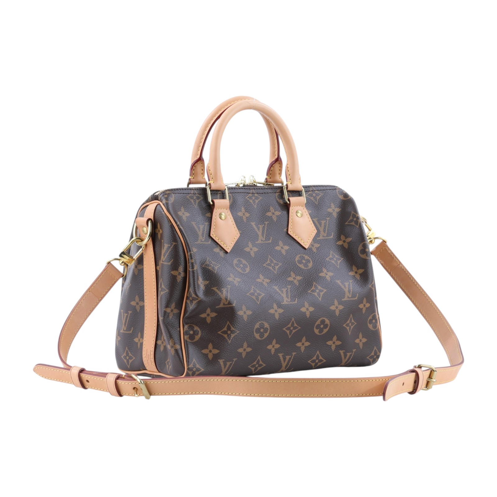 路易威登 LOUIS VUITTON Speedy Bandoulière  25 經典帆布 手提 斜背 波士頓包 M41113  防塵袋/鎖組/背帶