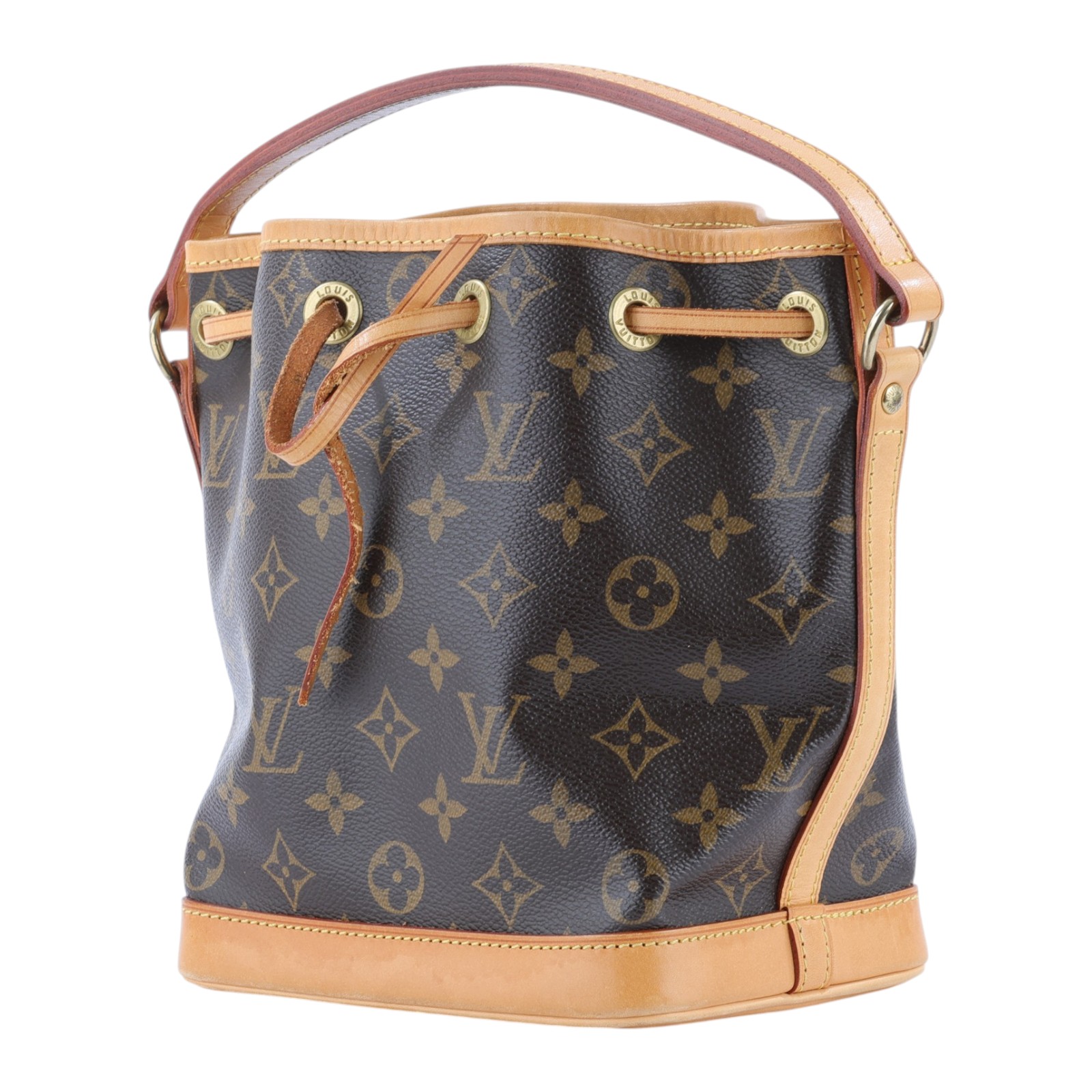 路易威登 LOUIS VUITTON MINI Noé 原花 束口水桶包 M42227 原花手提水桶 無附屬品