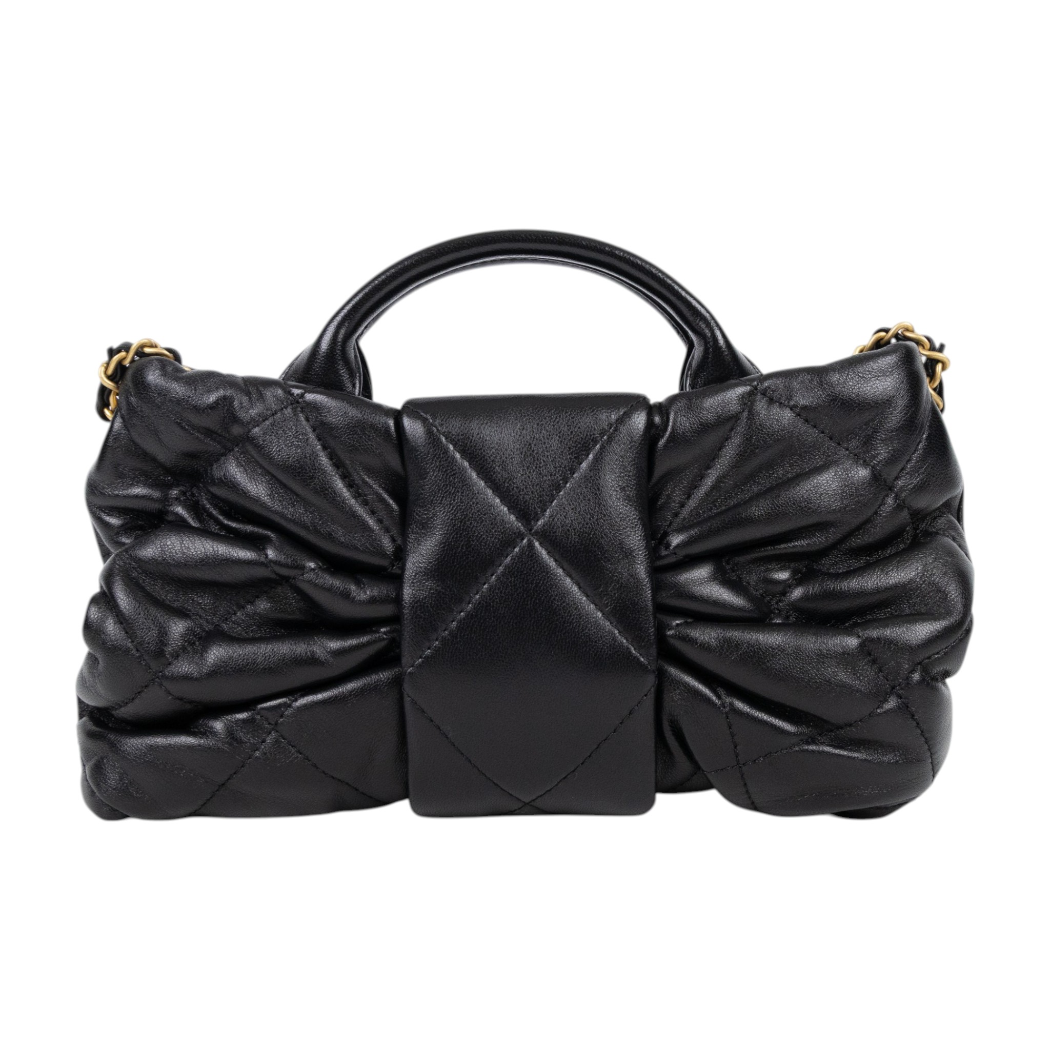 香奈兒 CHANEL 25K Coco Mark 手提包 肩背包 AS5849 晶片款 黑金蝴蝶結包 防塵袋