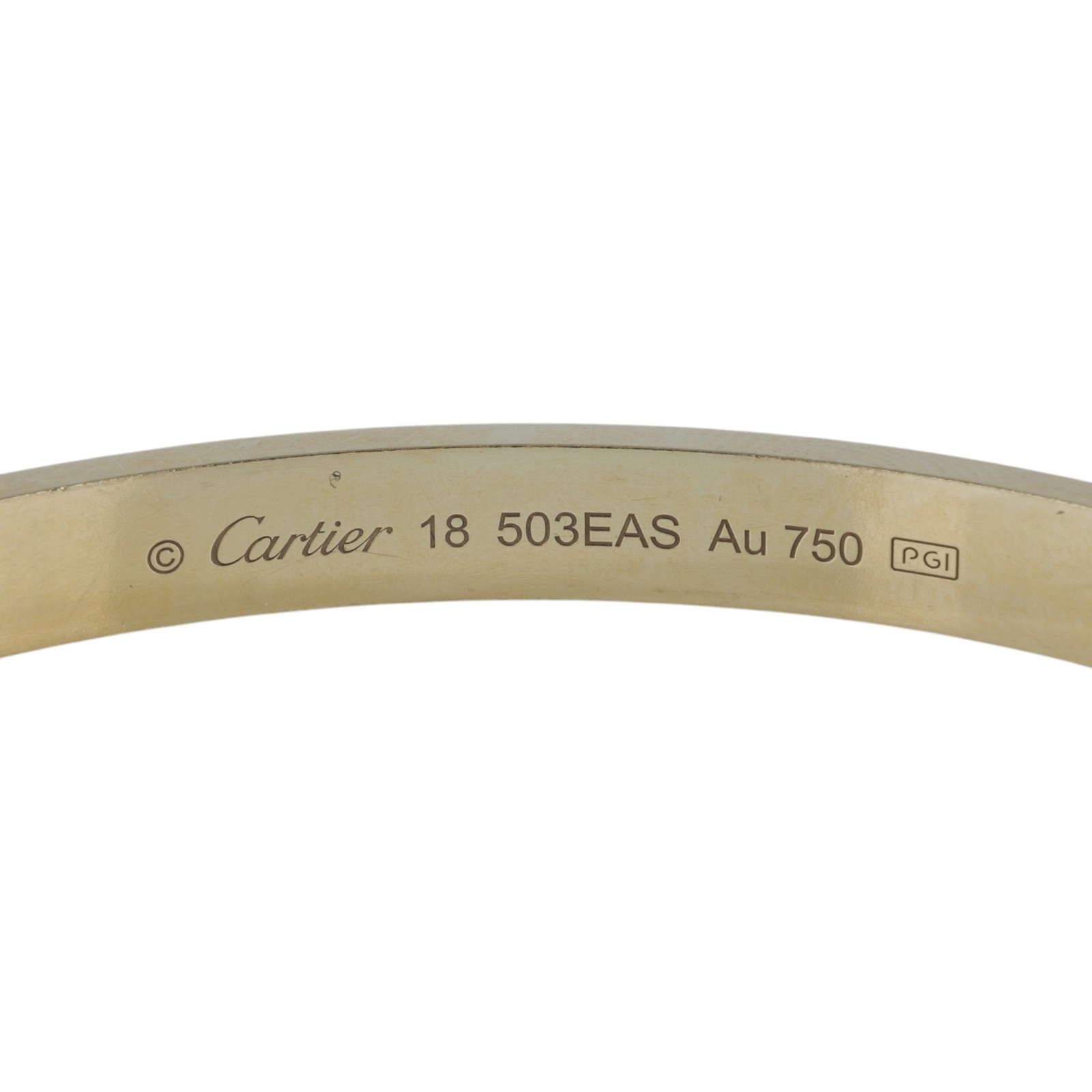 卡地亞 CARTIER LOVE手環 B6067518 YG LOVE手環 #18 原廠盒子2/保書/購買證明